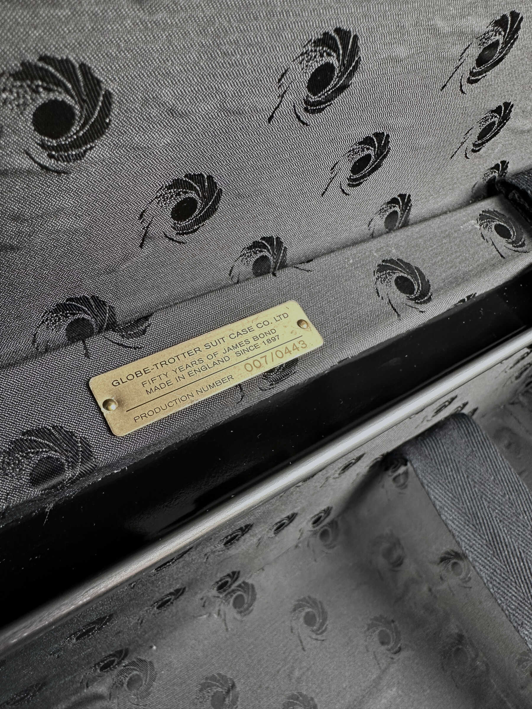Globe Trotter James Bond Numbered Travel Case— Genuine Design Luxury Consignment for Men. New & Pre-Owned Clothing, Shoes, & Accessories. Calgary, Canada