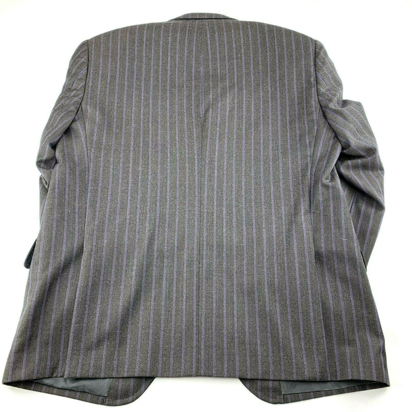 Coppley Suit Dark Grey Blue Stripe 40S Jacket 34W 30L Pant Reda Cloth - Genuine Design Luxury Consignment