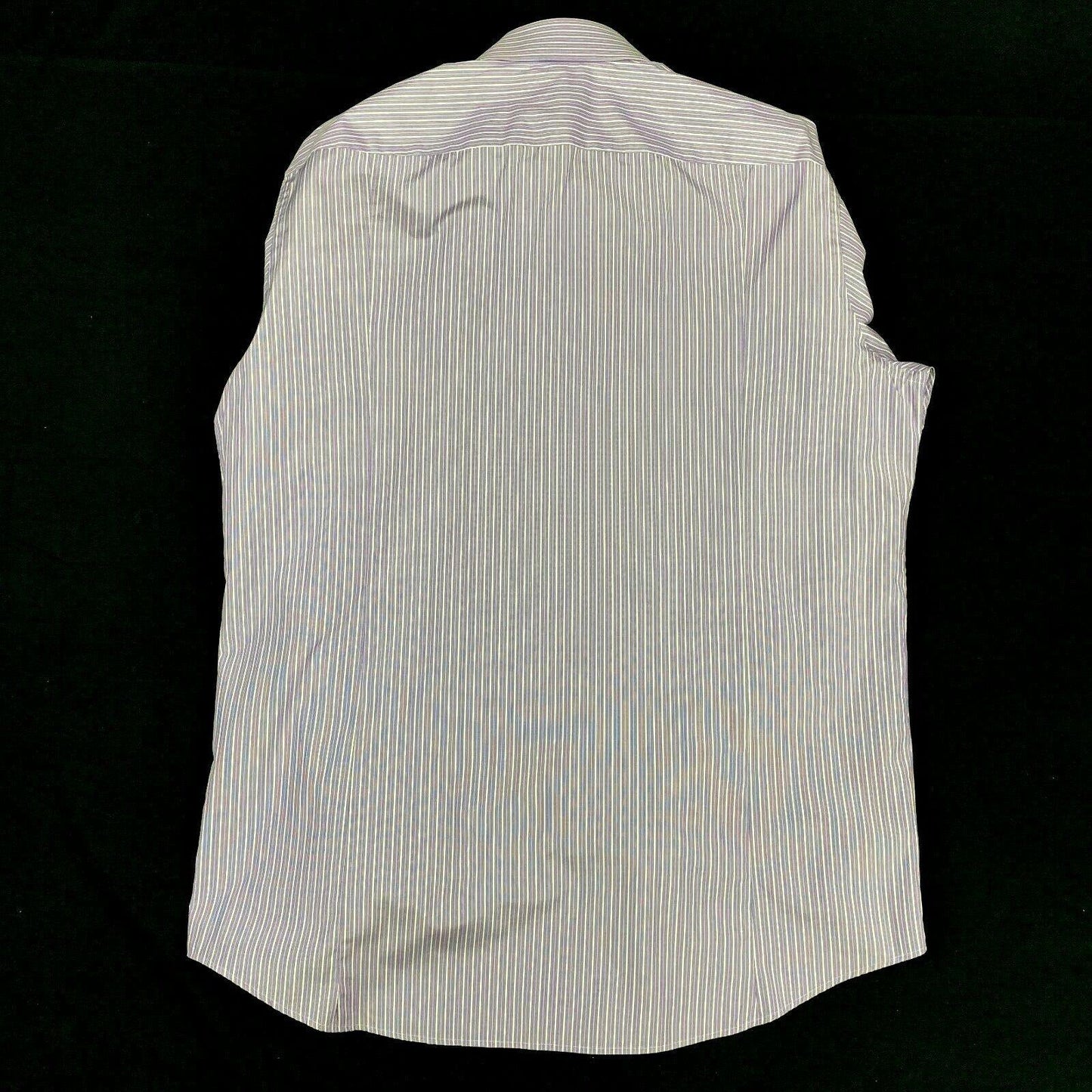 Hugo Boss Blue Striped Large 17 / 43 Regular Fit Dress Shirt - Genuine Design Luxury Consignment