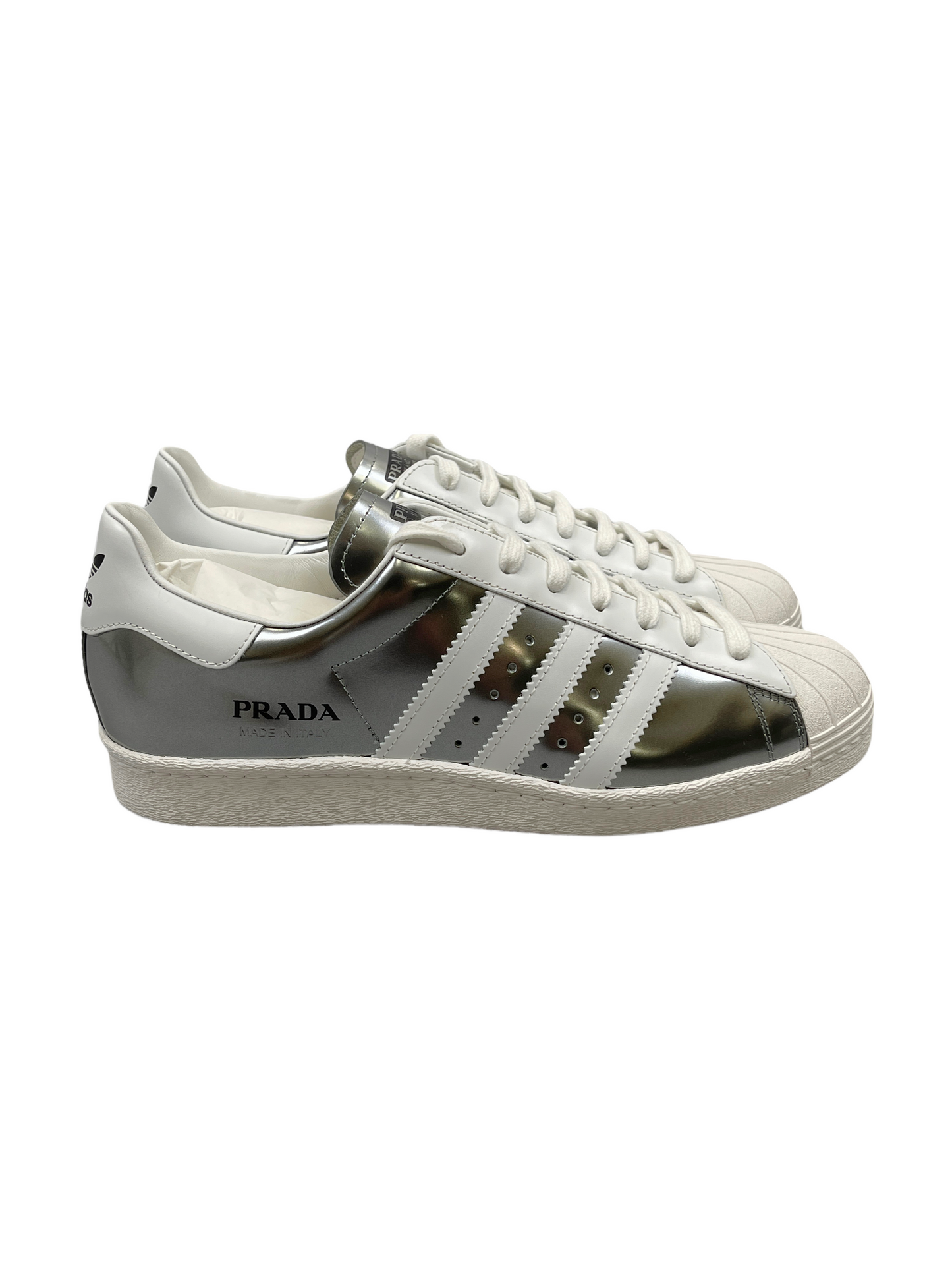 Adidas x Prada Superstar Silver 9.5 US - Genuine Design Luxury Consignment for Men. New & Pre-Owned Clothing, Shoes, & Accessories. Calgary, Canada