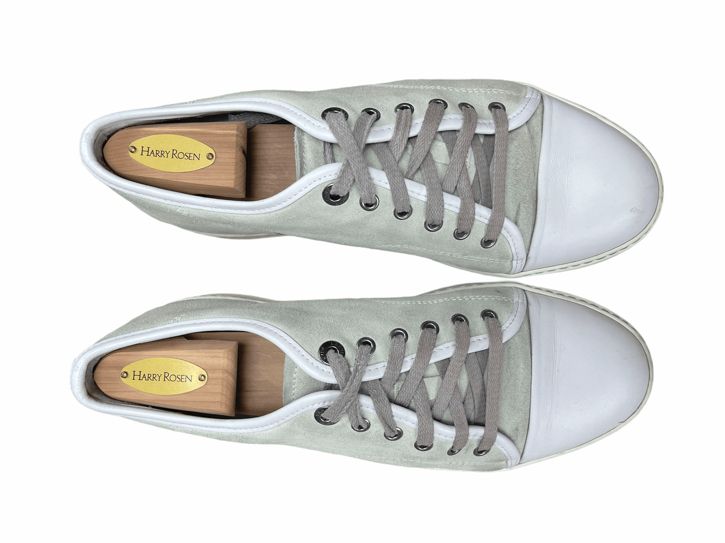 Lanvin Paris Off White Tan Suede Leather Sneakers 8US—Genuine Design luxury consignment