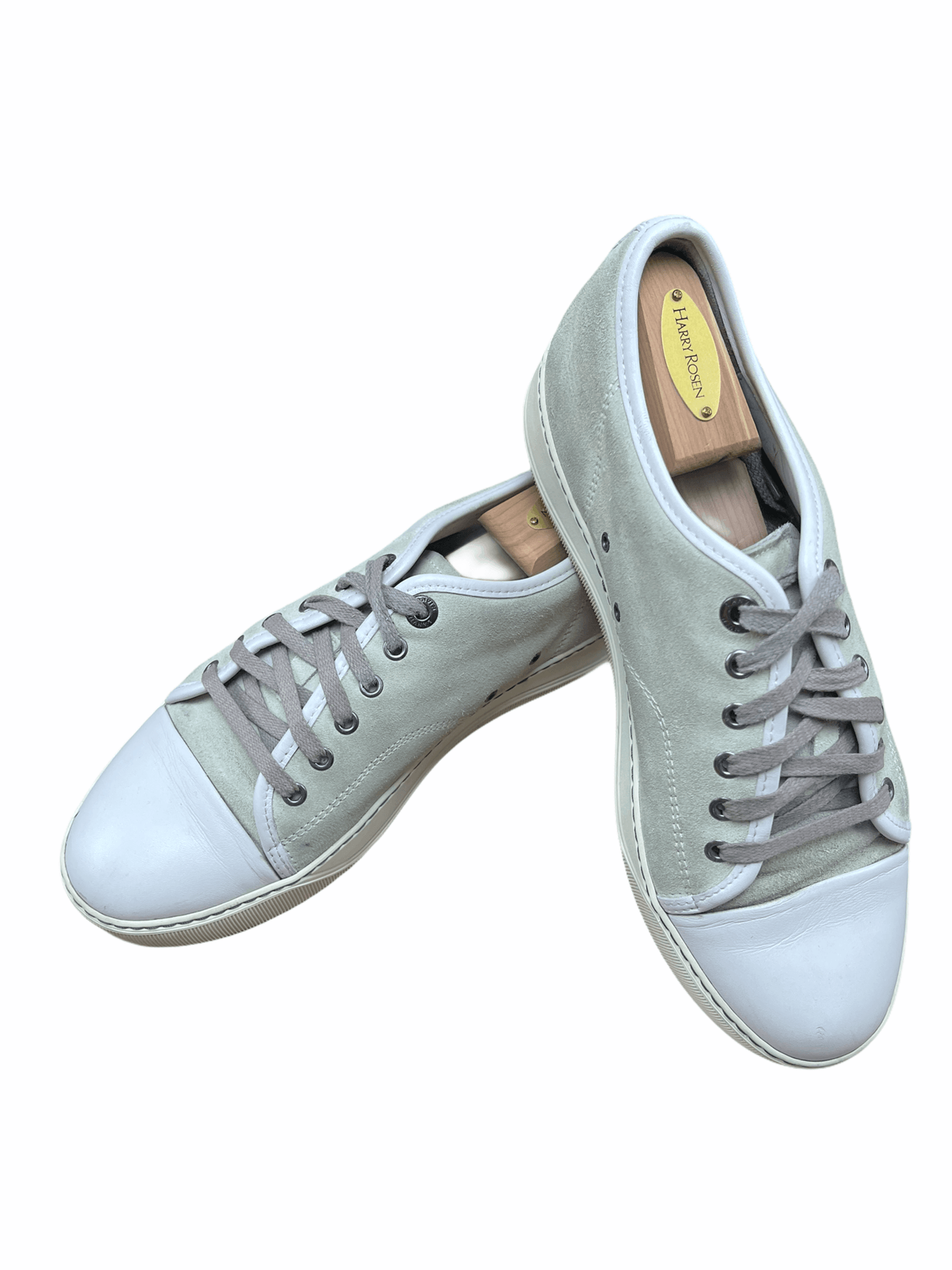 Lanvin Paris Off White Tan Suede Leather Sneakers 8US—Genuine Design luxury consignment