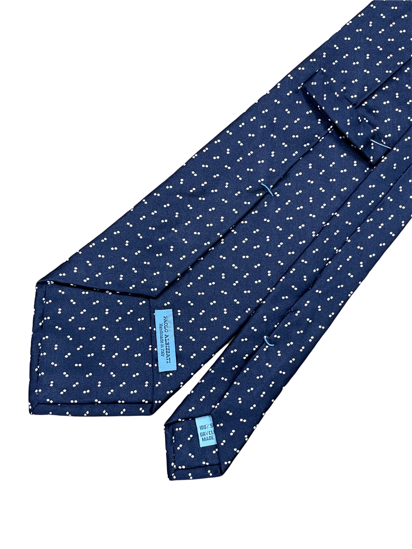 Paolo Albizzati navy dotted silk tie