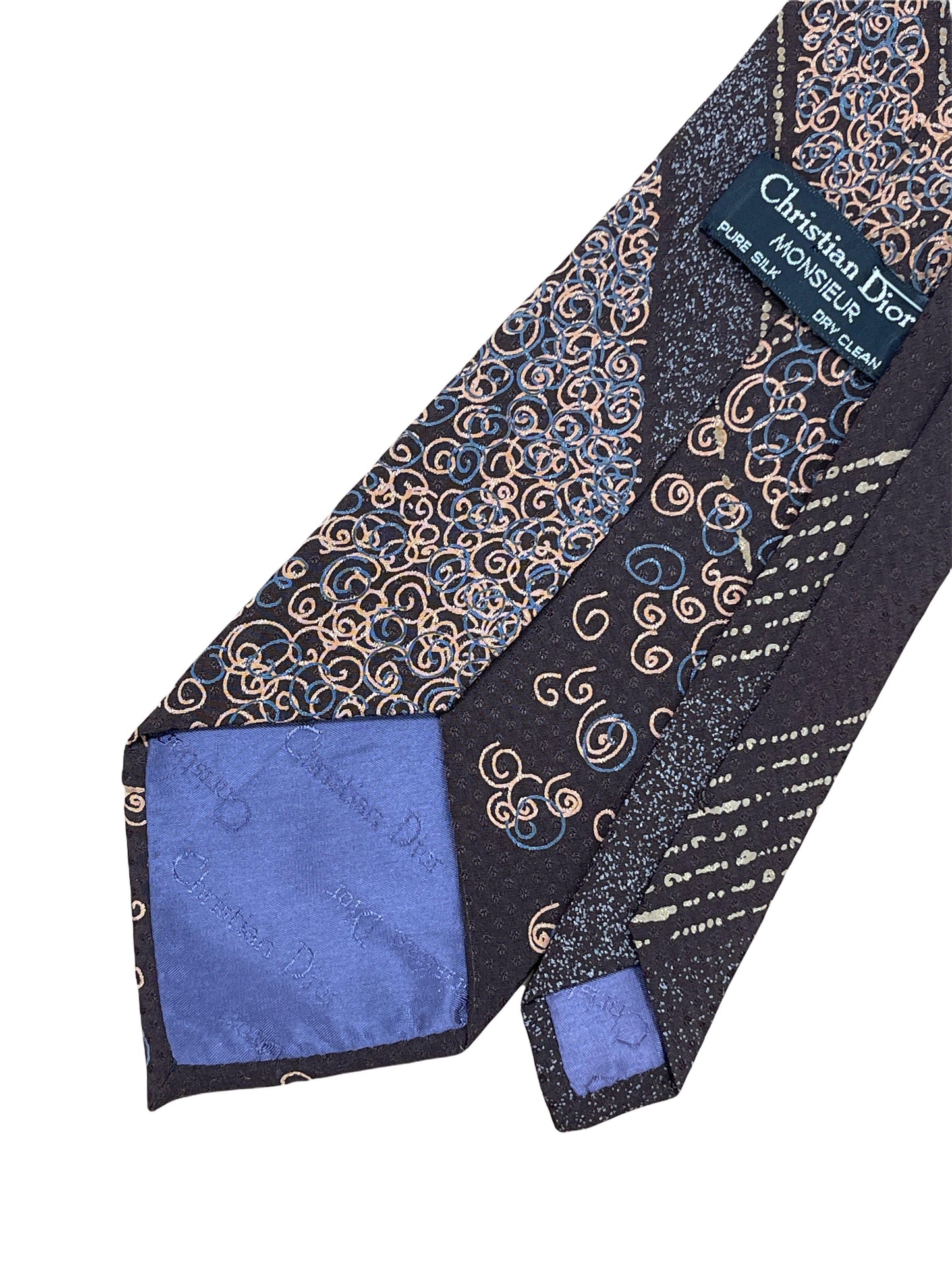 Christian Dior chocolate brown 100% silk tie. Genuine Design luxury consignment