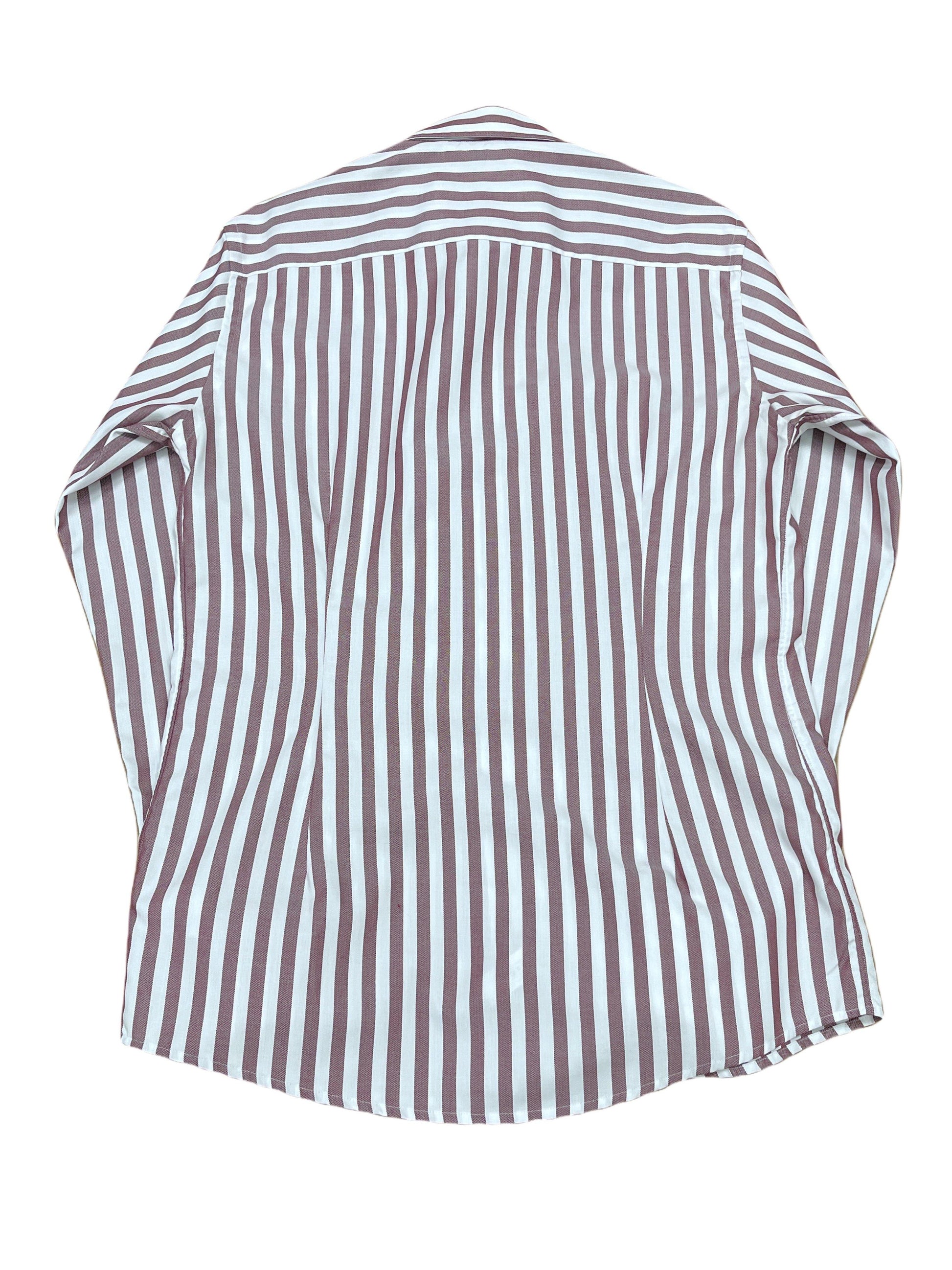 ETON Burgundy Striped Dress Shirt 15.5 / 39 - Medium  Genuine Design luxury consignment