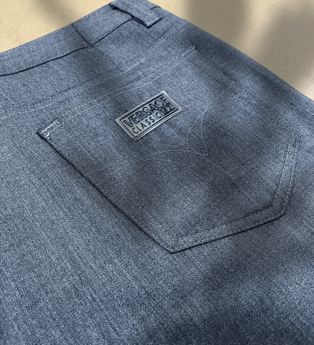 Versace Grey Wool 5 Pocket Dress Pants 36W 32L Large—Genuine Design luxury consignment