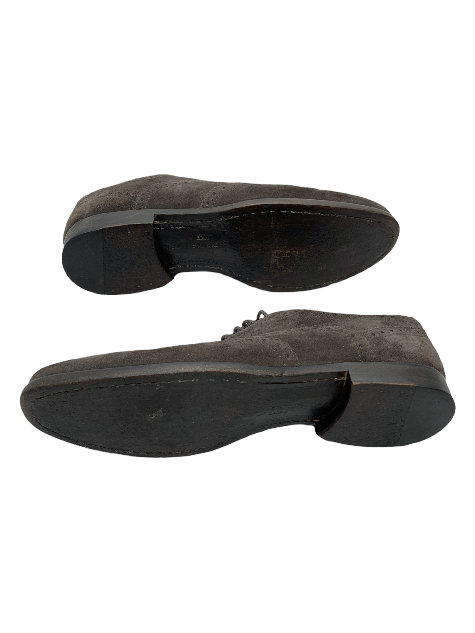 John Varvatos Dark Brown Suede Derby Dress Shoes 8.5 D US - Genuine Design Luxury Consignment for Men. Based in Calgary, Alberta, Canada.