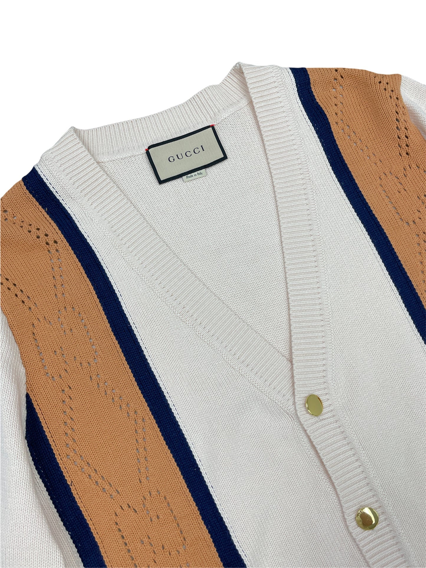 Gucci Cream Knit Cardigan - Large