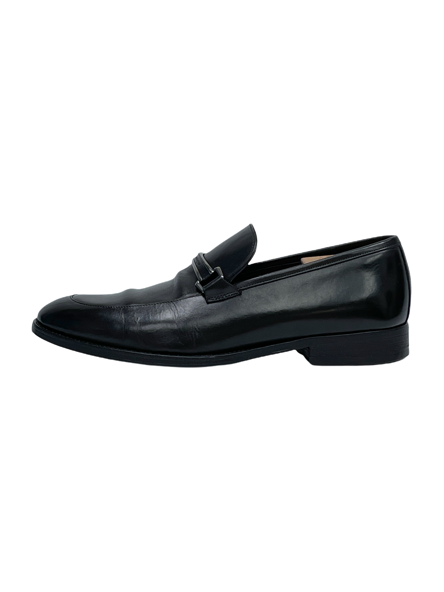 Ermenegildo Zegna Black Leather Penny Loafers 8 D US