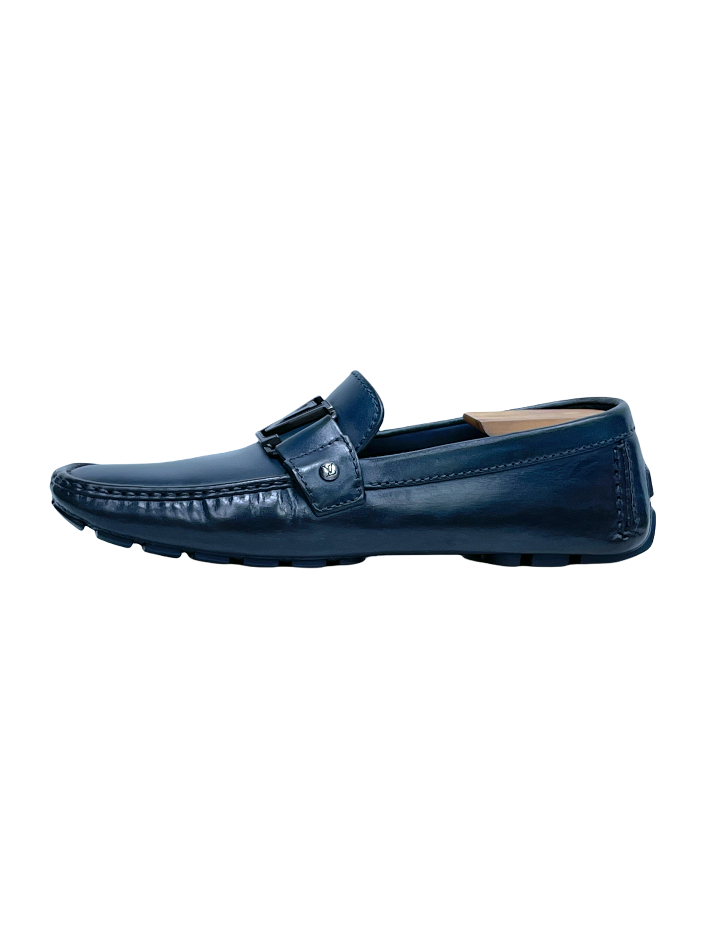 Louis Vuitton Petrol Blue Monogram Driving Loafers 8 US