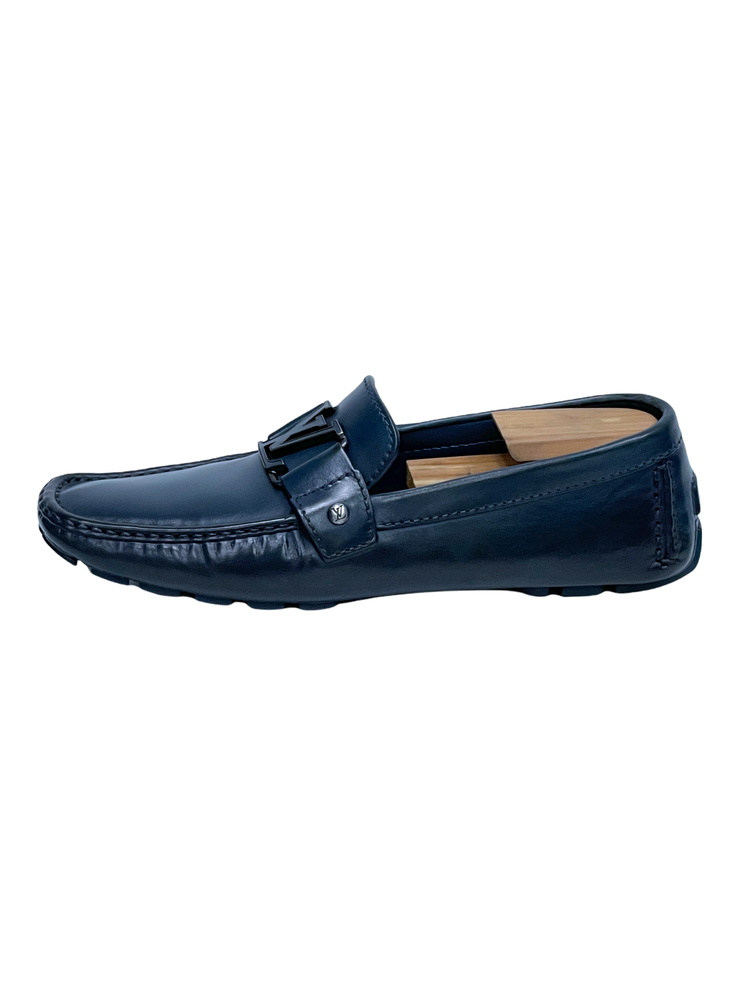 Louis Vuitton Petrol Blue Monogram Driving Loafers 8 US