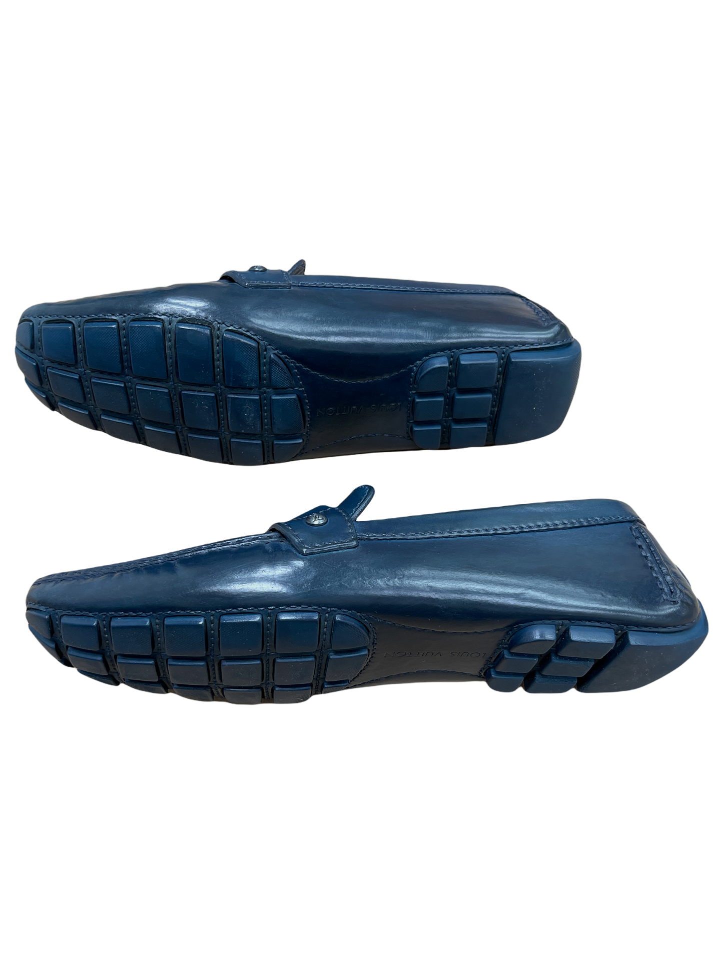 Louis Vuitton Petrol Blue Monogram Driving Loafers 8 US