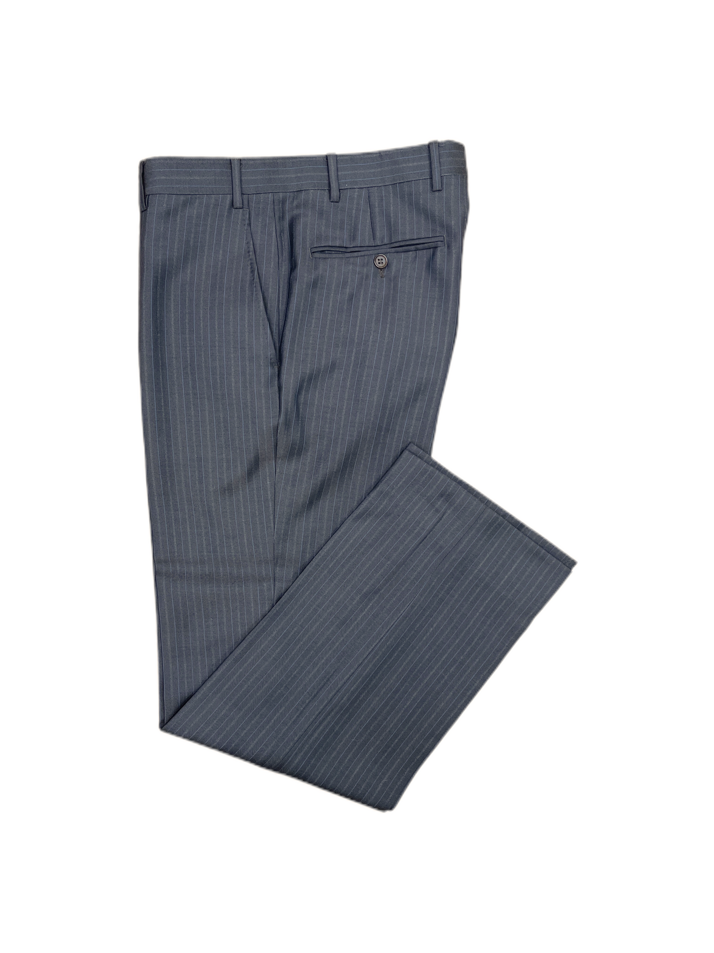 Canali Brown Tonal Striped Wool 3-piece Wool Suit 38R