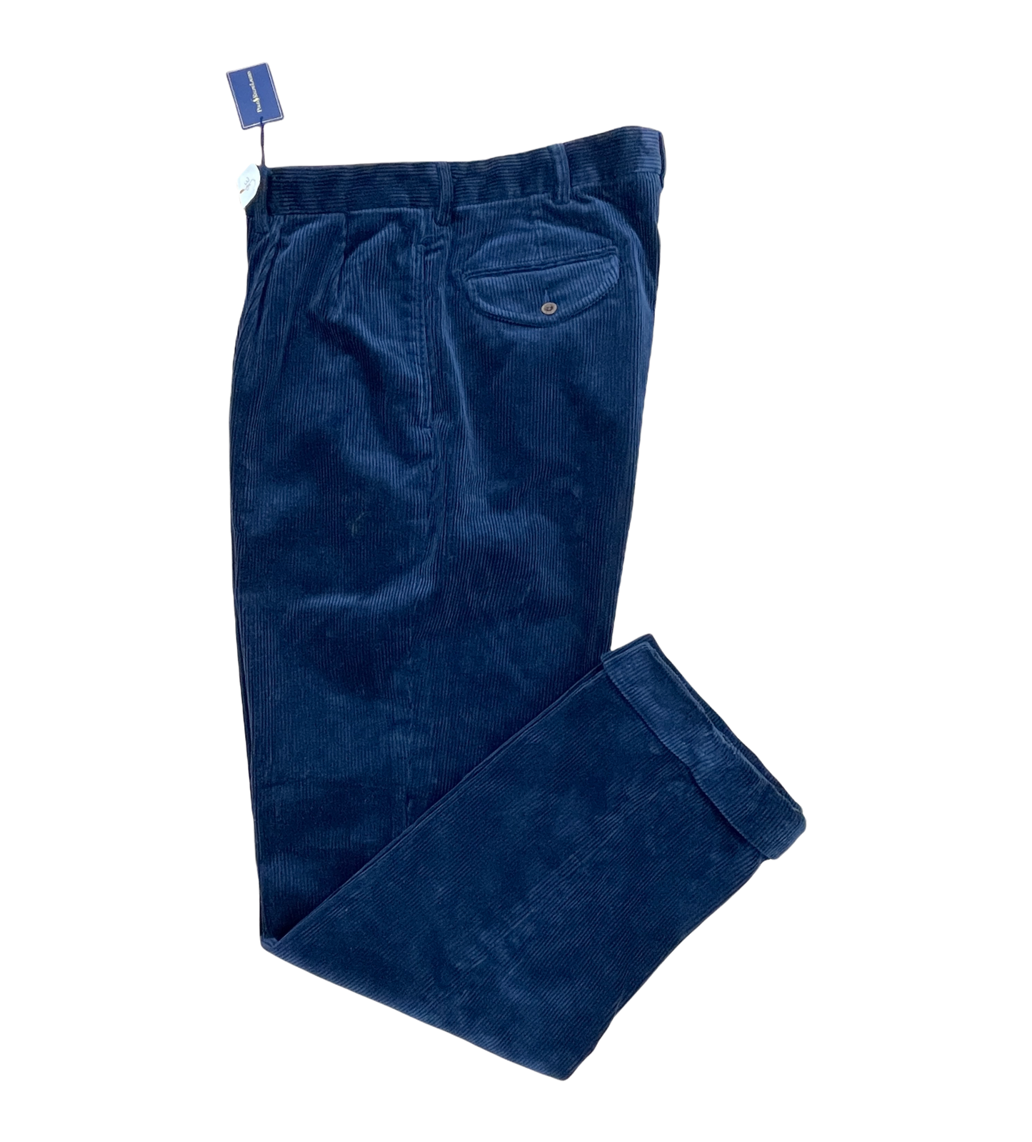 Polo Ralph Lauren Navy Blue Pleated Corduroy Pants 36 x 33