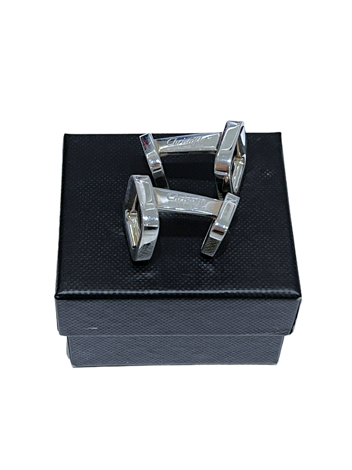 Christofle Sterling Silver Square Cufflinks — Genuine Design luxury consignment Calgary, Alberta, Canada New and pre-owned clothing, shoes, accessories.