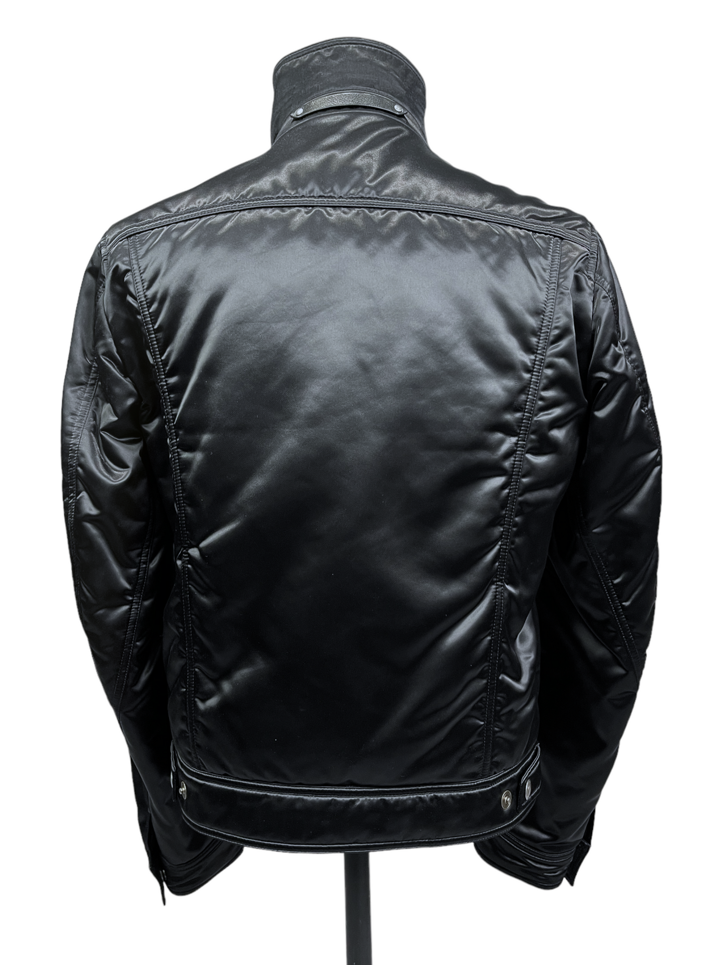 Tom Ford Black Satin Bomber Jacket 38— Genuine Design Luxury Consignment Calgary, Alberta, Canada New and Pre-Owned Clothing, Shoes, Accessories.