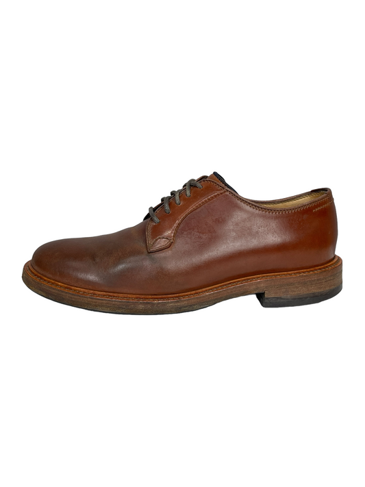 Brunello Cucinelli Brown Leather Derby Dress Shoe 8- Genuine Design Luxury Consignment Calgary, Alberta, Canada New and Pre-Owned Clothing, Shoes, Accessories.