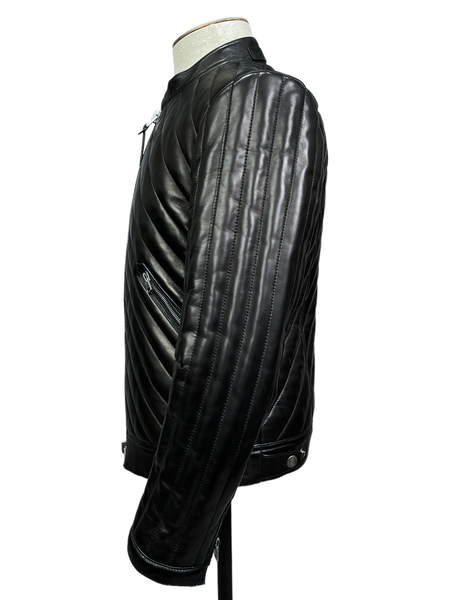 Tom Ford Black Leather Biker Jacket 38— Genuine Design Luxury Consignment Calgary, Alberta, Canada New and Pre-Owned Clothing, Shoes, Accessories.
