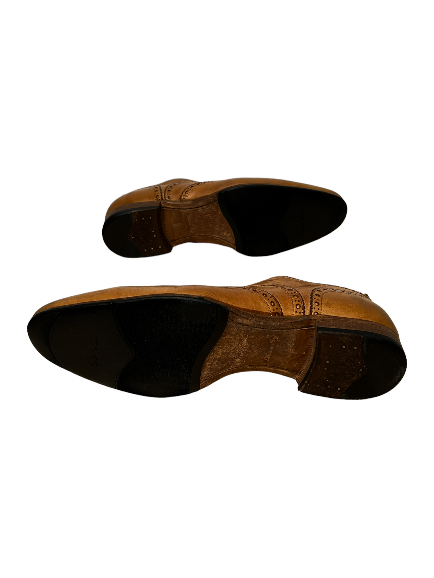 Paul Smith Light Brown Toe Stamped Leather Wingtip Oxford Dress Shoes - Genuine Design Luxury Consignment for Men. New & Pre-Owned Clothing, Shoes, & Accessories. Calgary, Canada