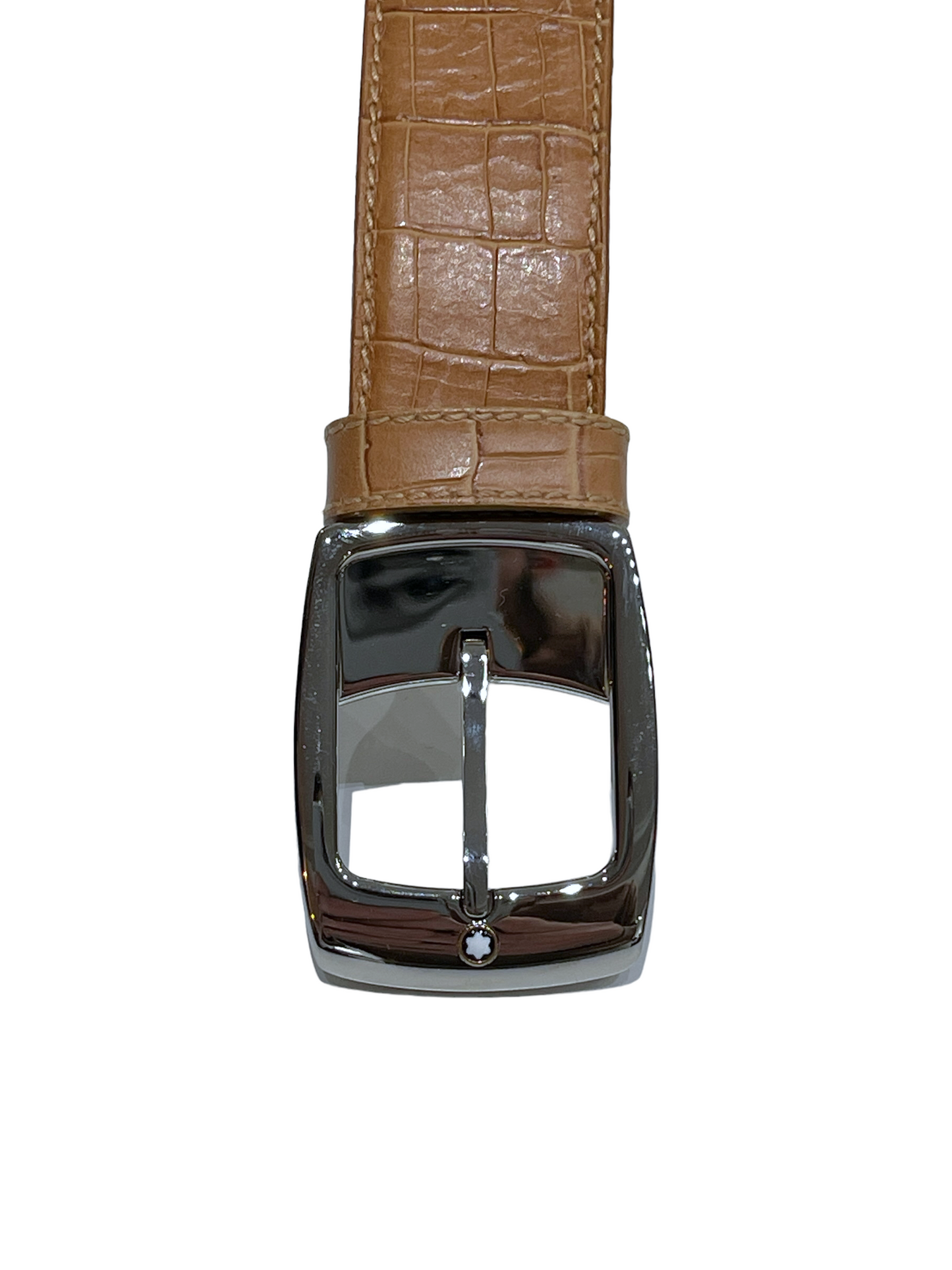 Montblanc Tan Leather Belt Size 36 -Genuine Design luxury consignment Calgary, Alberta, Canada New and pre-owned clothing, shoes, accessories.