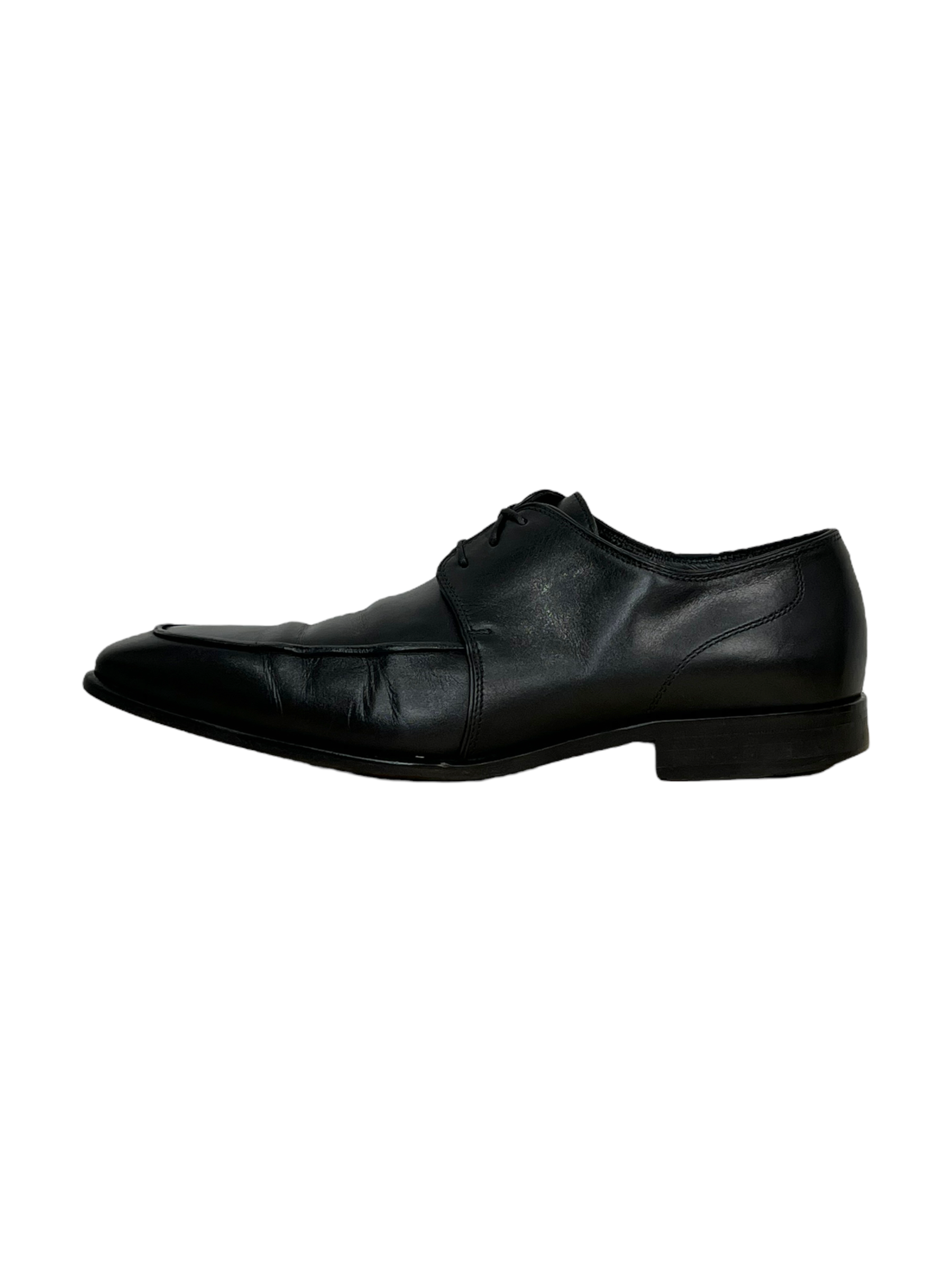 Hugo Boss Black Leather Derby Dress Shoes Genuine Design Luxury