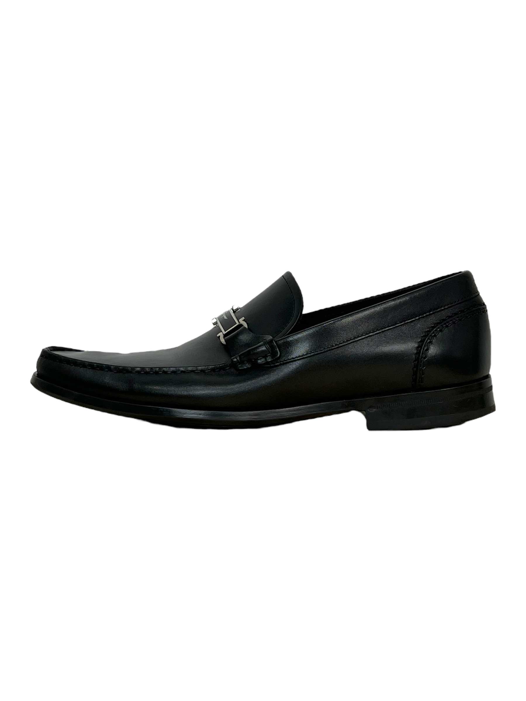 Salvatore Ferragamo Black Leather Loafers
