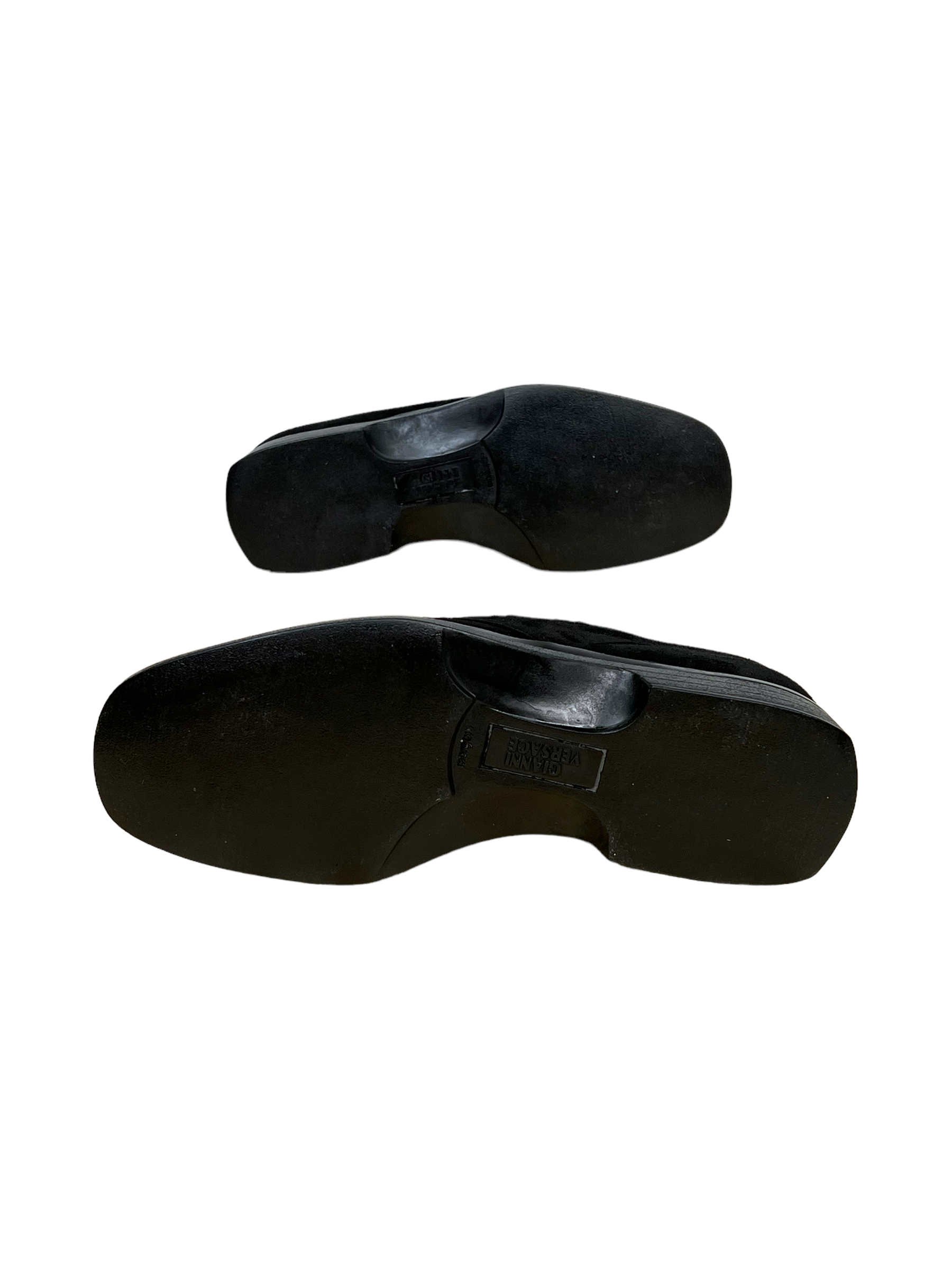 Versace Black Velvet Oxford Dress Shoes  - Genuine Design Luxury Consignment for Men. New & Pre-Owned Clothing, Shoes, & Accessories. Calgary, Canada