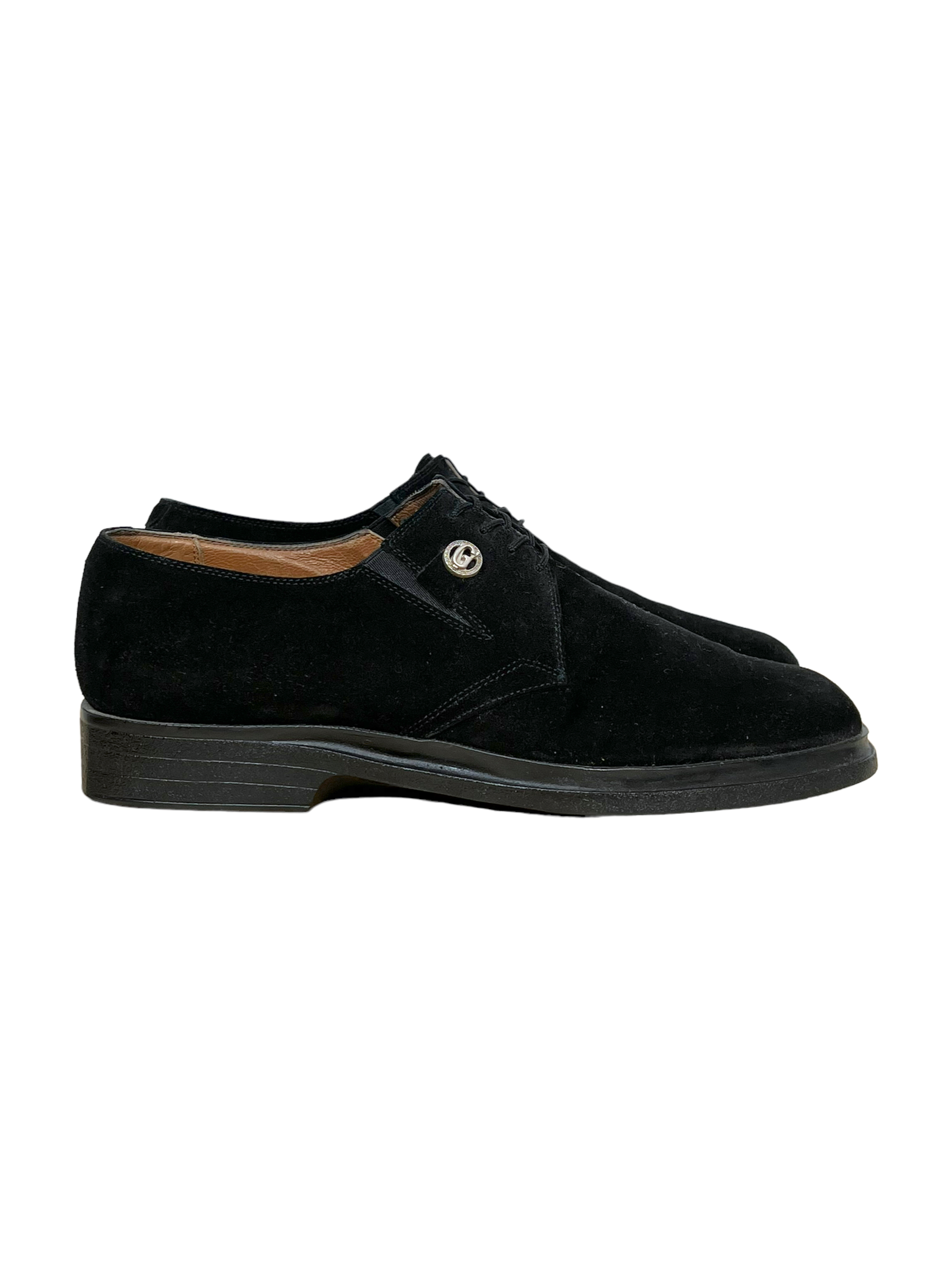Versace Black Velvet Oxford Dress Shoes  - Genuine Design Luxury Consignment for Men. New & Pre-Owned Clothing, Shoes, & Accessories. Calgary, Canada