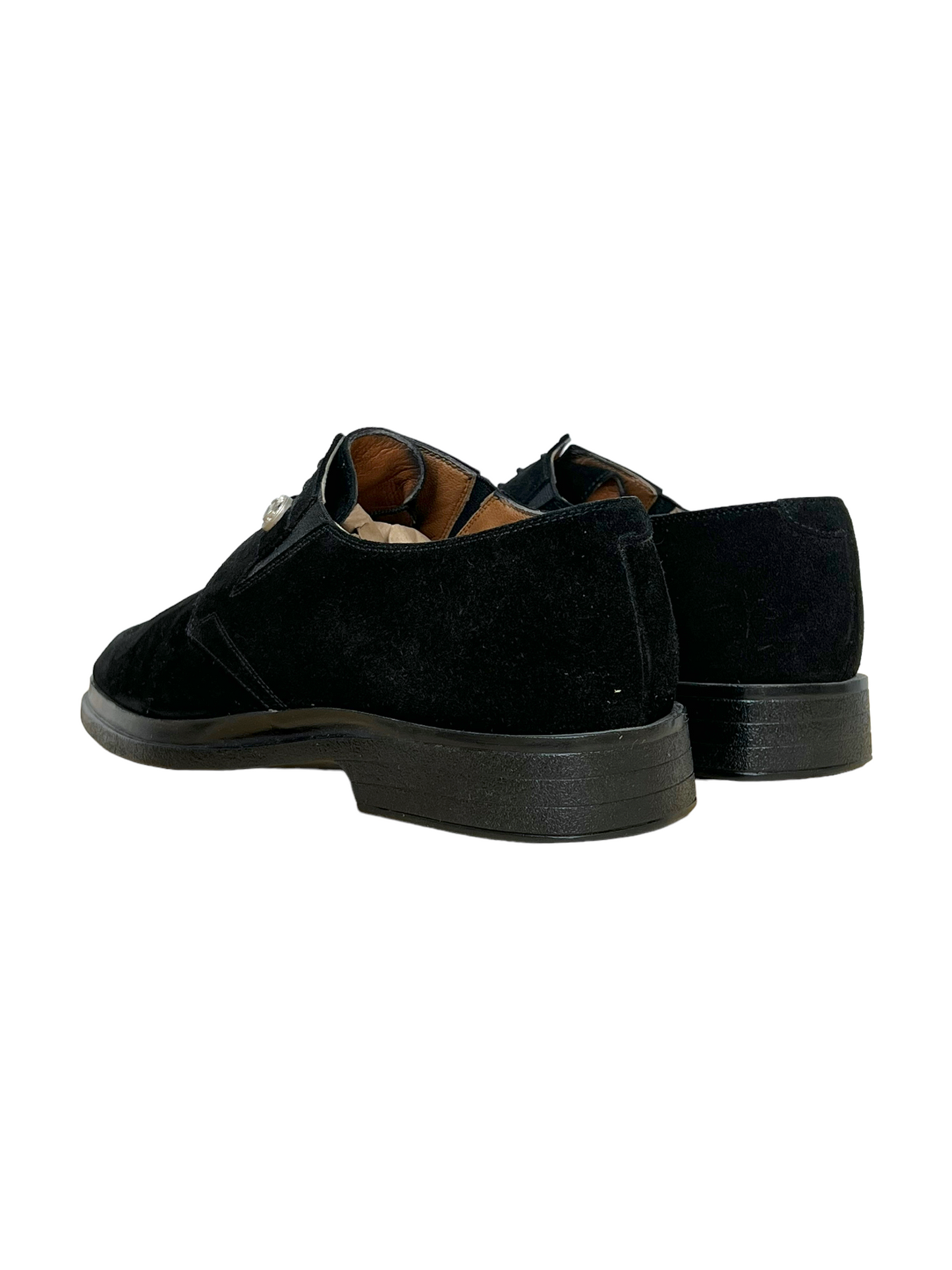 Versace Black Velvet Oxford Dress Shoes - Genuine Design Luxury Consignment for Men. New & Pre-Owned Clothing, Shoes, & Accessories. Calgary, Canada
