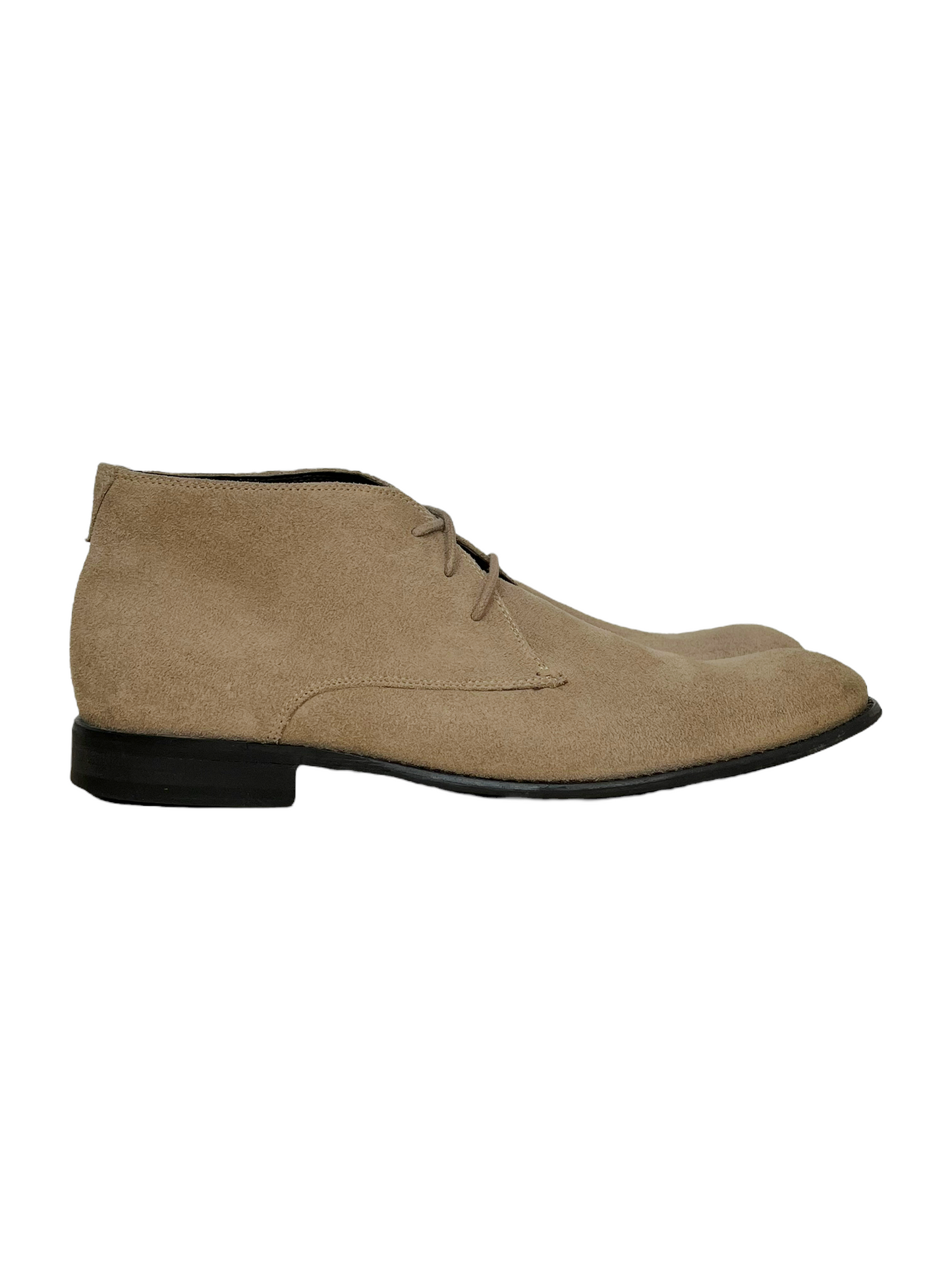 John Varvatos Beige Suede Ankle Chelsea Boots - Genuine Design Luxury Consignment for Men. New & Pre-Owned Clothing, Shoes, & Accessories. Calgary, Canada