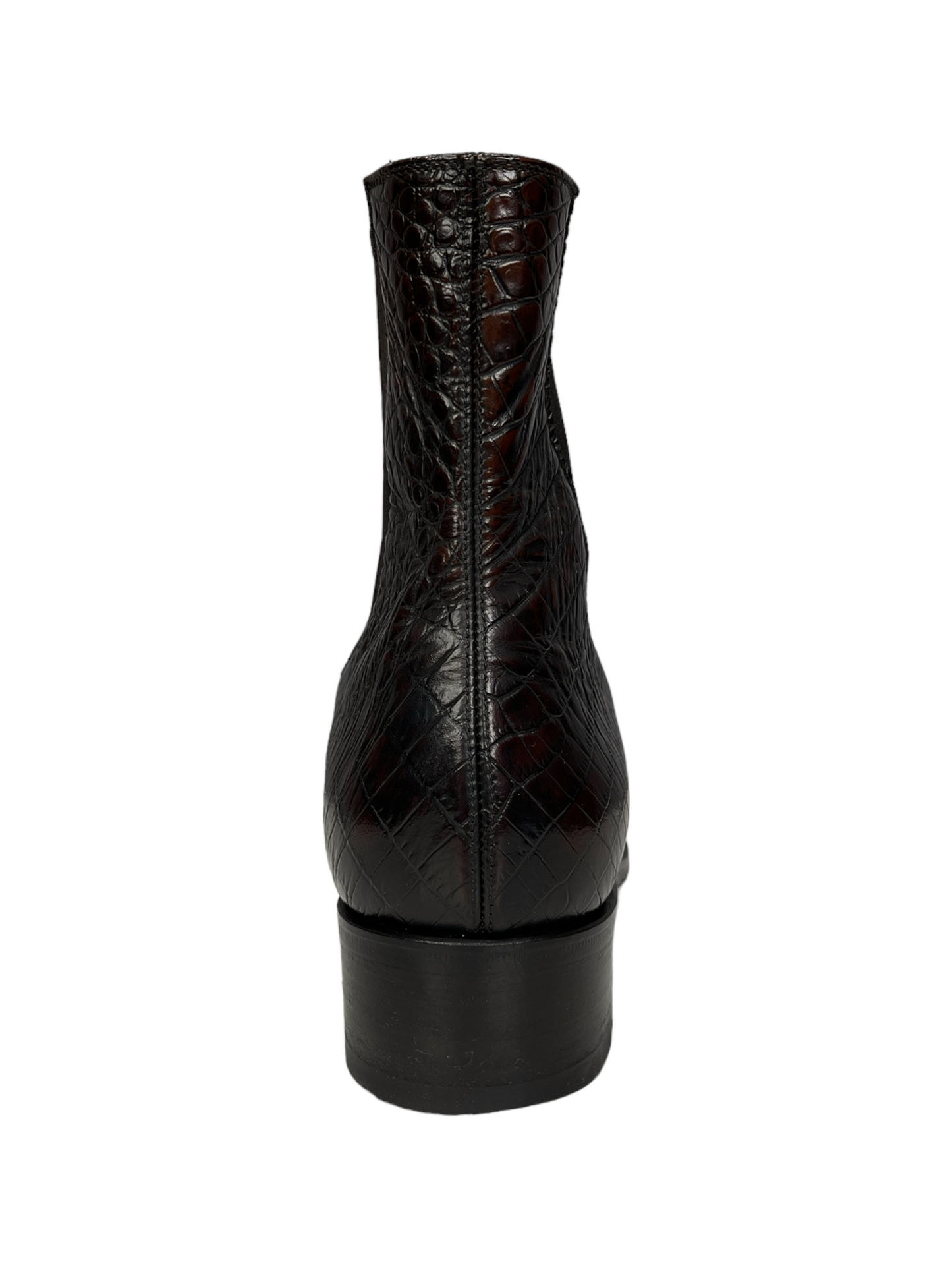 Tom Ford Brown Crocodile Leather High Chelsea Boots 6- Genuine Design Luxury Consignment Calgary, Alberta, Canada New and Pre-Owned Clothing, Shoes, Accessories.
