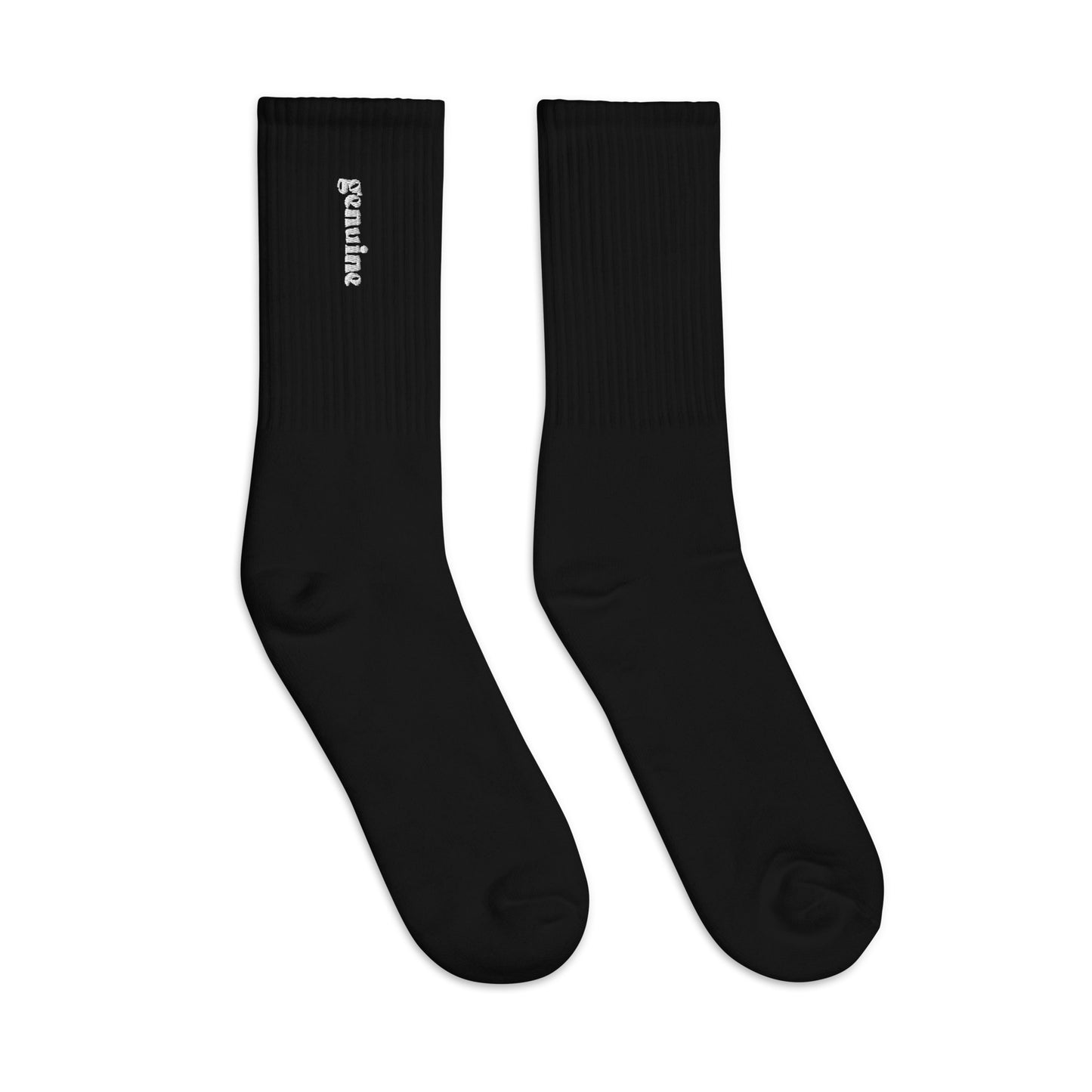 Genuine White Embroidered Logo Socks Unisex