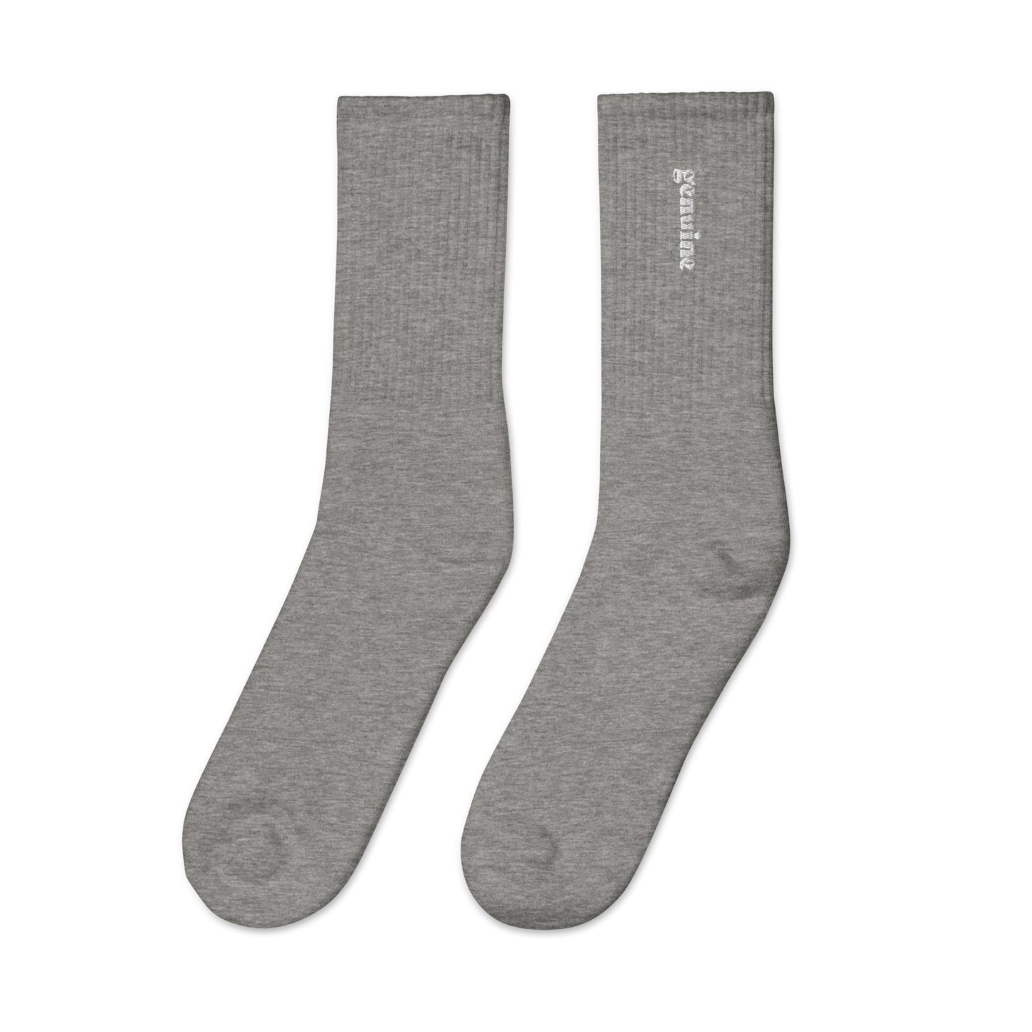 Genuine White Embroidered Logo Socks Unisex