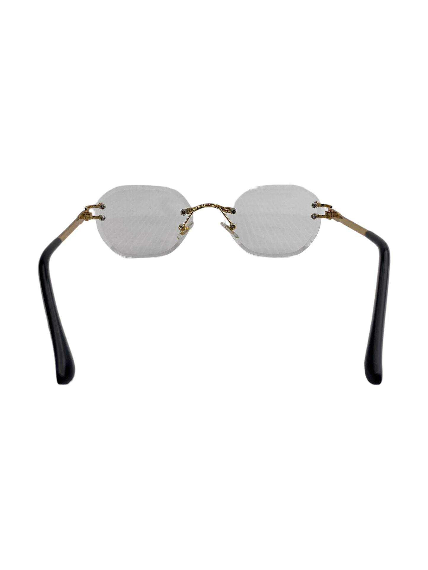 Rectangle Frameless Metal Everyday Sunglasses
