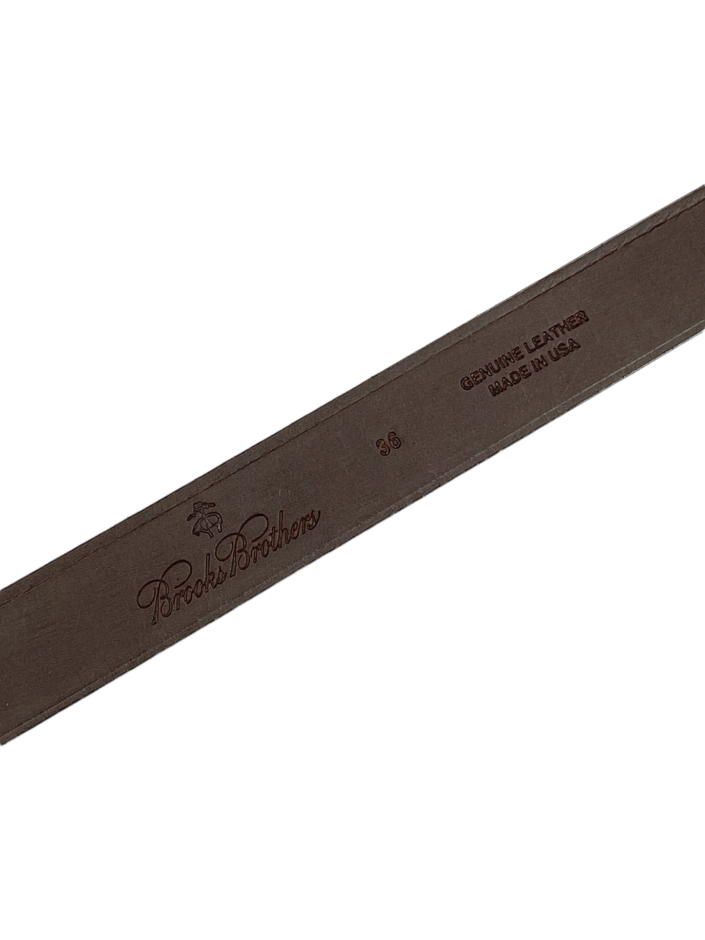 Brooks Brothers Brown Leather Belt Size 36 -Genuine Design luxury consignment Calgary, Alberta, Canada New and pre-owned clothing, shoes, accessories.