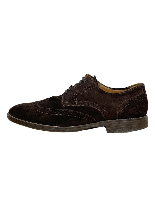 Johnston & Murphy Brown Suede Wingtip Dress Shoes