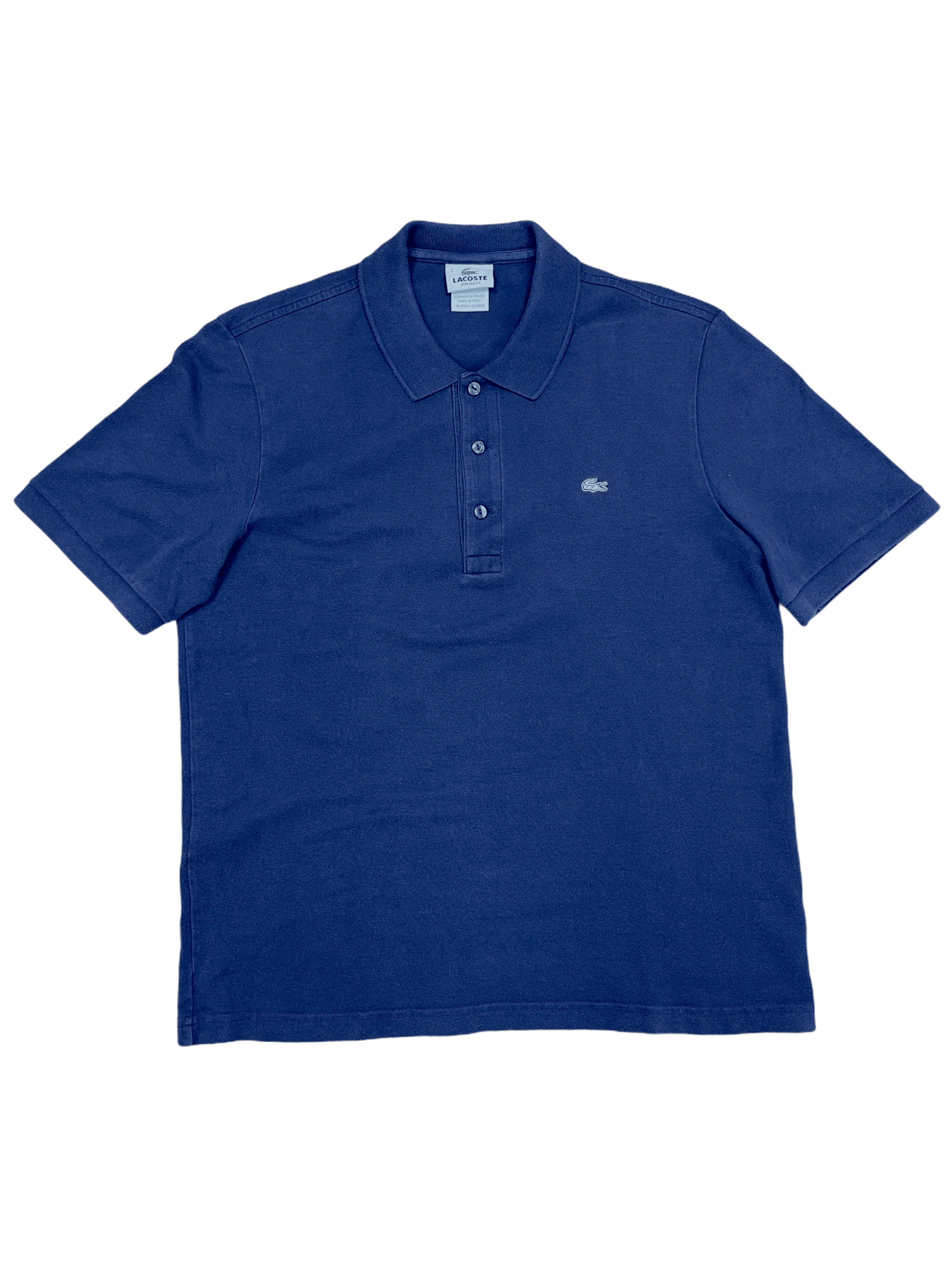 Lacoste Navy Blue Pique Polo Shirt Medium M