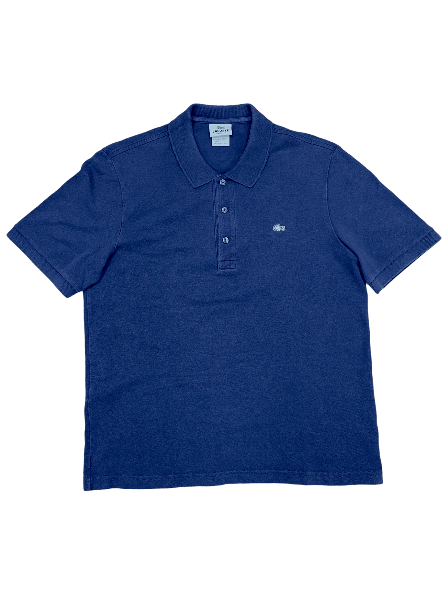 Lacoste Navy Blue Pique Polo Shirt Medium-Genuine Design luxury consignment