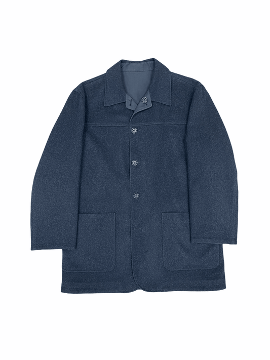 Ermenegildo Zegna Black Charcoal Reversible Travel Coat—Genuine Design luxury consignment