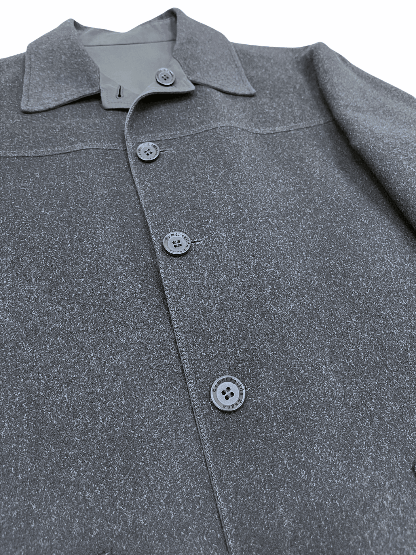 Ermenegildo Zegna Black Charcoal Reversible Travel Coat—Genuine Design luxury consignment