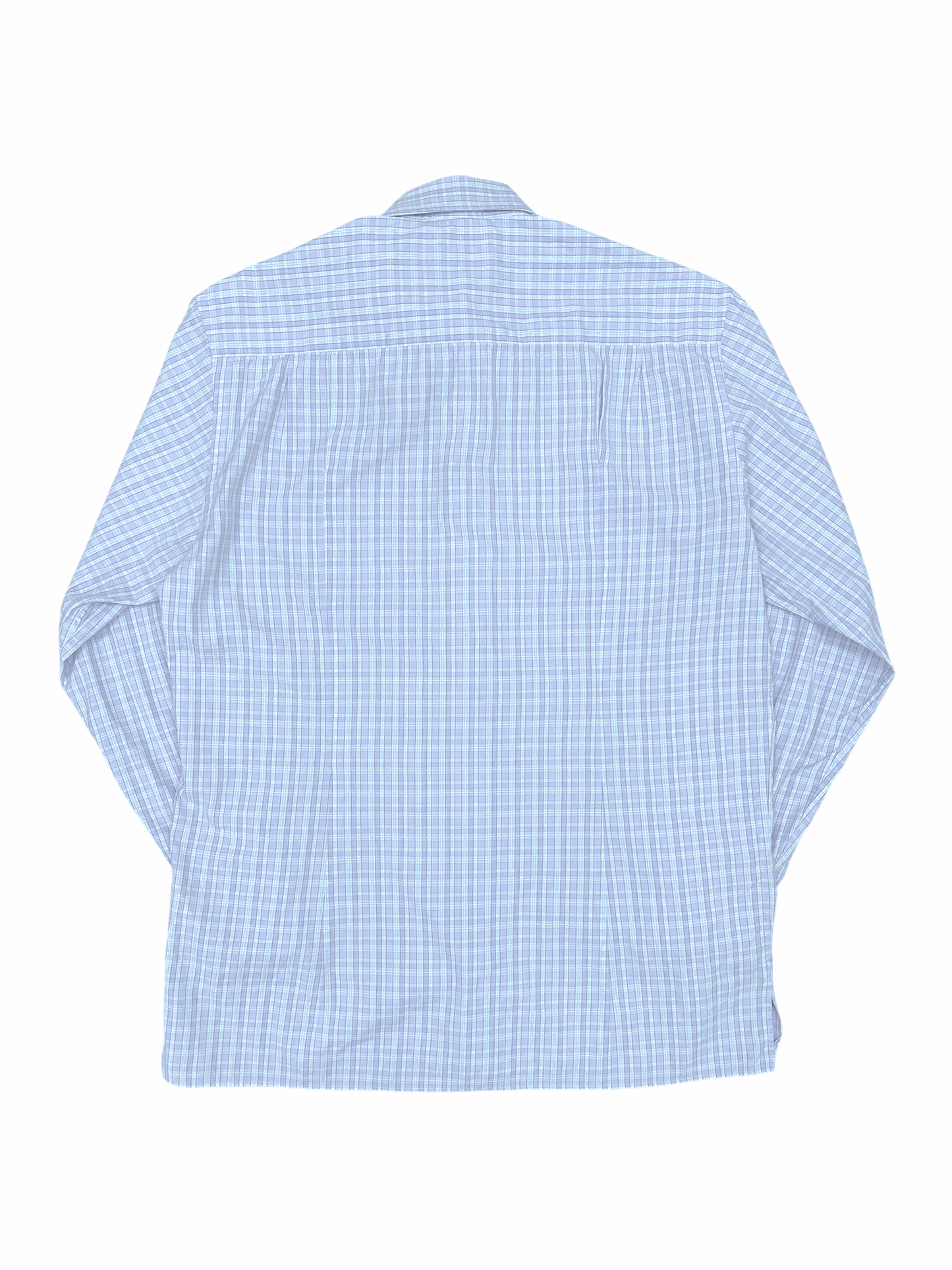 Ermenegildo Zegna Light Blue Check Dress Shirt—Genuine Design luxury consignment