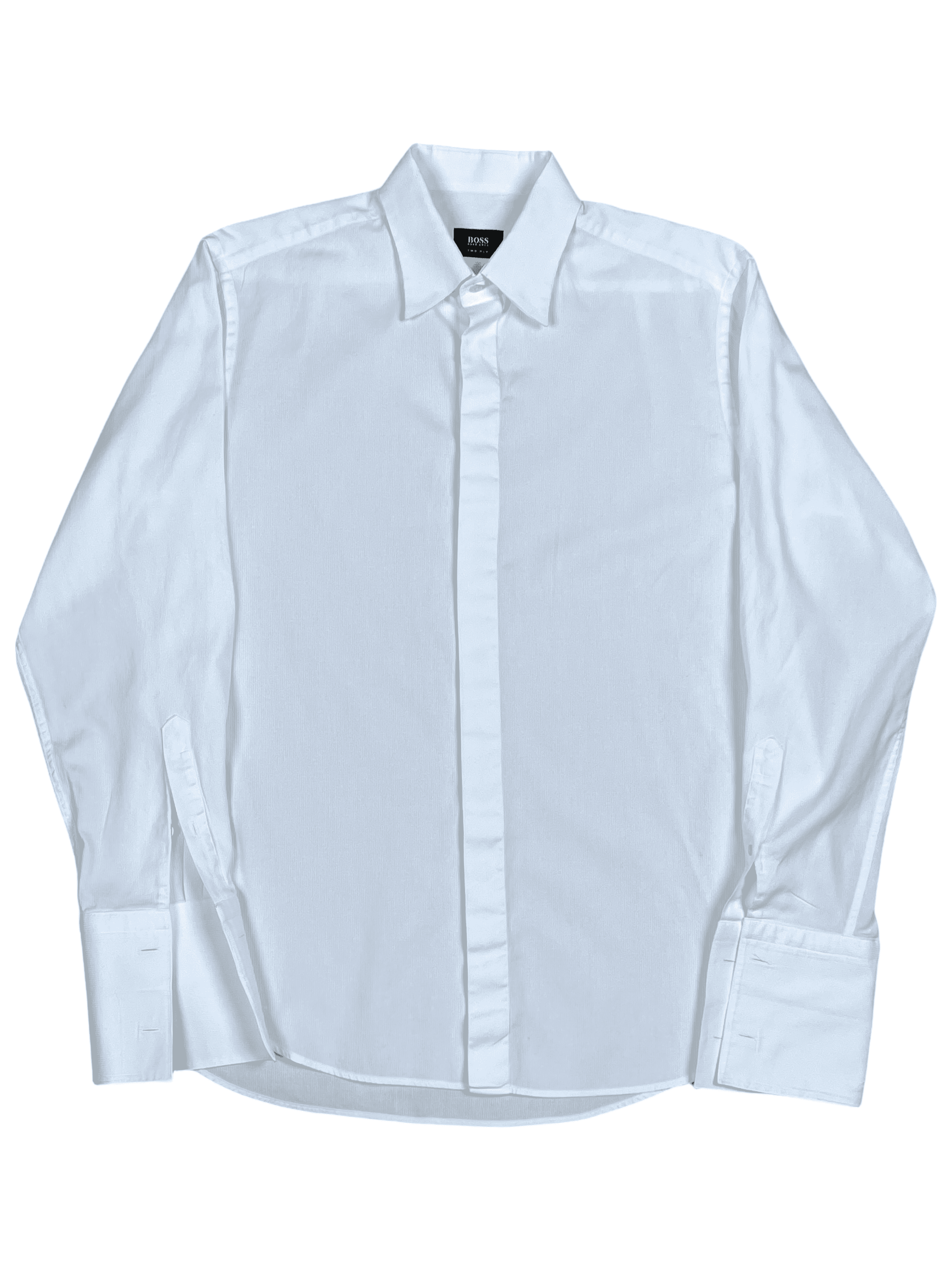 Mens white discount shirt hugo boss