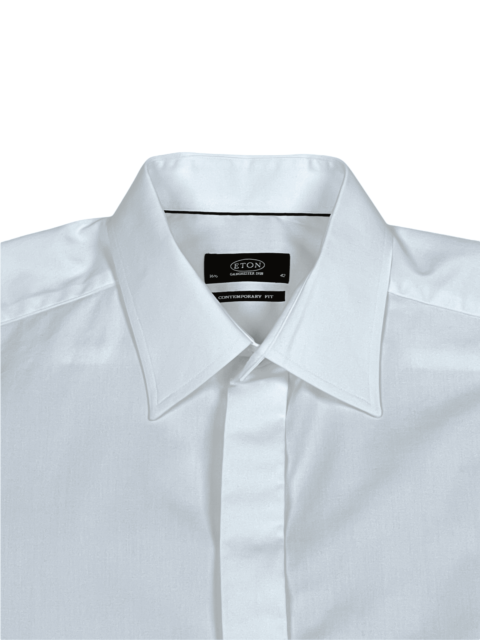 ETON White Cotton Dress Shirt 16.5 / 42 - Genuine Design Luxury Consignment for Men. New & Pre-Owned Clothing, Shoes, & Accessories. Calgary, Canada