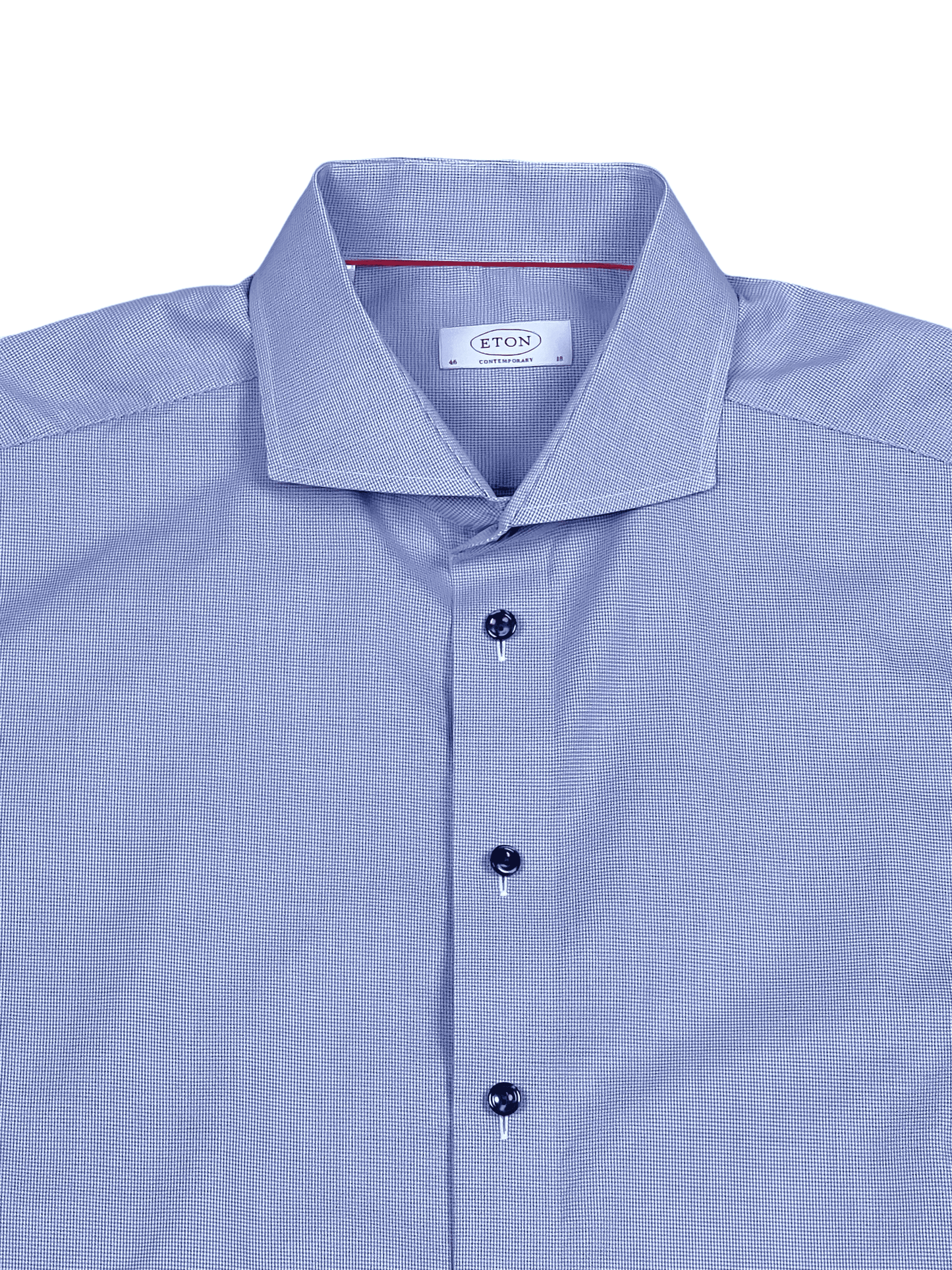 Eton Mid Blue Dress Shirt 18 / 46 - Genuine Design Luxury Consignment for Men. New & Pre-Owned Clothing, Shoes, & Accessories. Calgary, Canada