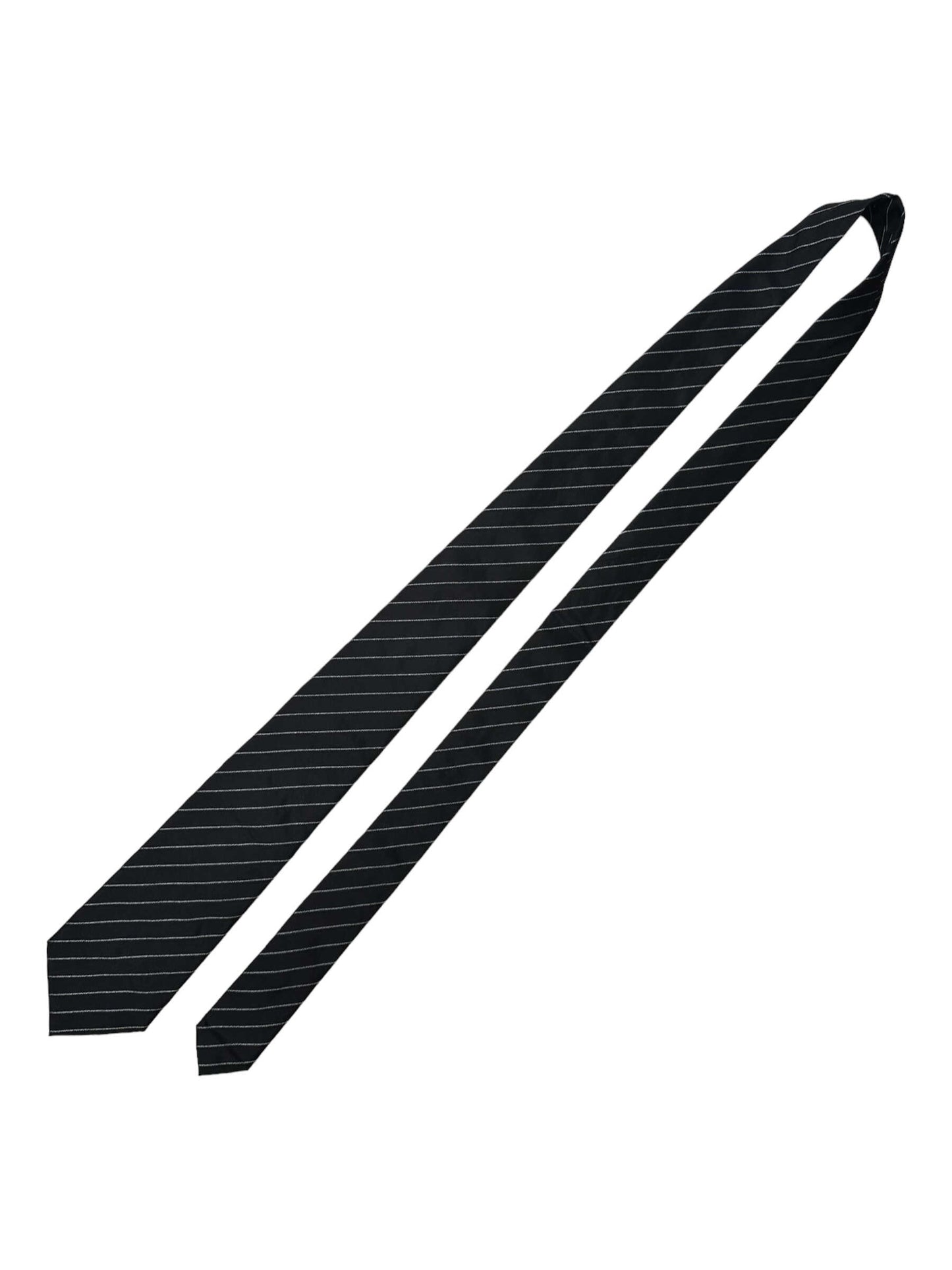 Armani Collezioni Black Striped Silk Tie - Genuine Design luxury consignment Calgary, Alberta, Canada New & pre-owned clothing, shoes, accessories.