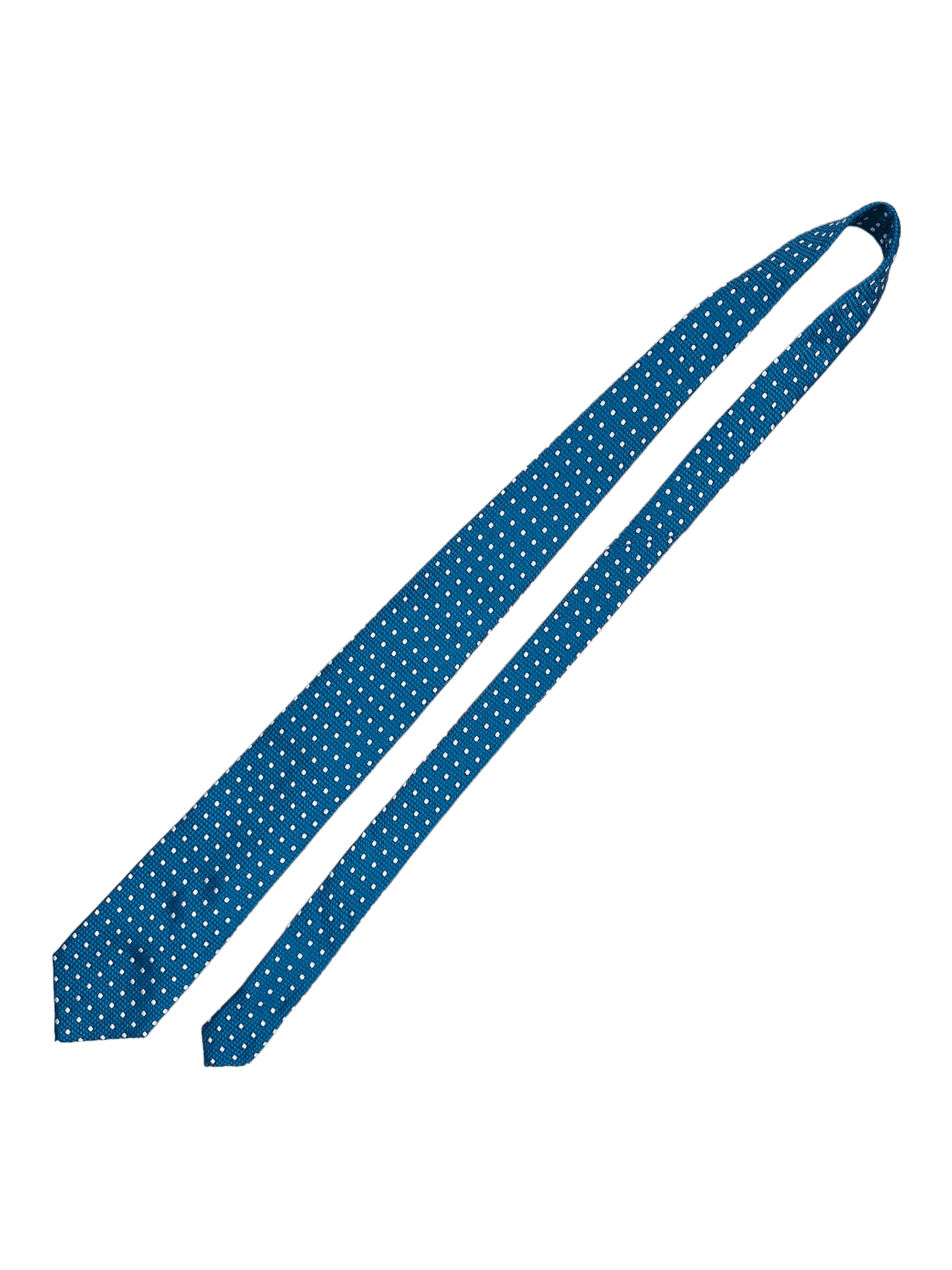 Tom Ford Teal Blue Polka Dot Silk Tie - Genuine Design luxury consignment Calgary, Alberta, Canada New & pre-owned clothing, shoes, accessories.
