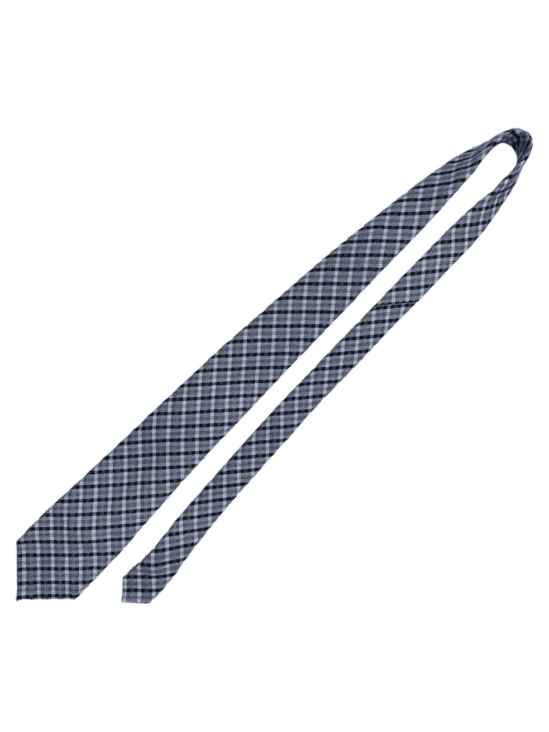 Tom Ford Black Plaid Wool Tie - Genuine Design luxury consignment Calgary, Alberta, Canada New & pre-owned clothing, shoes, accessories.