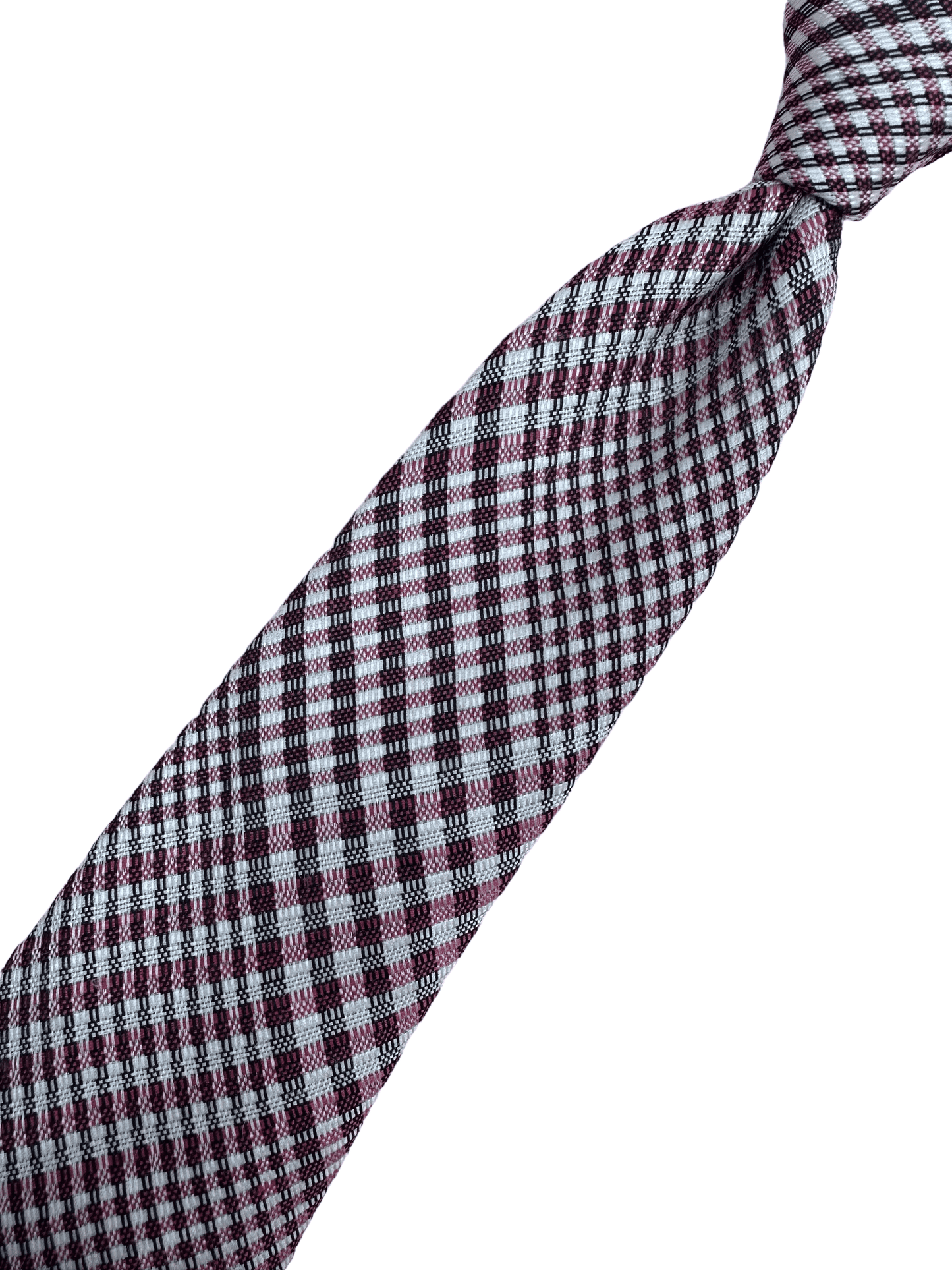 Tom Ford Red Plaid Silk Tie - Genuine Design luxury consignment Calgary, Alberta, Canada New & pre-owned clothing, shoes, accessories.