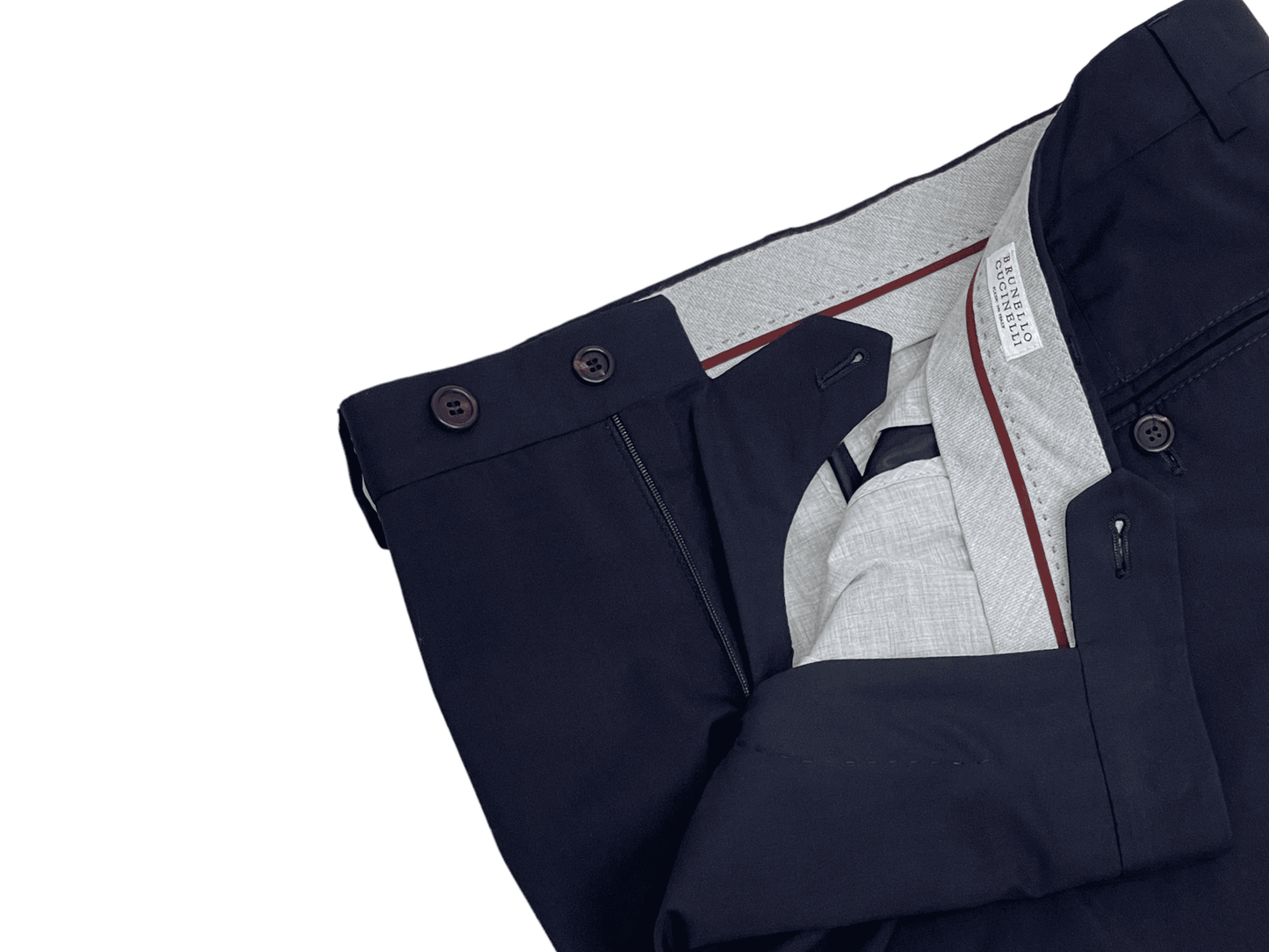 Brunello Cucinelli Navy Wool Dress Pant 34W 28L - Genuine Design Luxury Consignment Calgary, Alberta, Canada New and Pre-Owned Clothing, Shoes, Accessories.