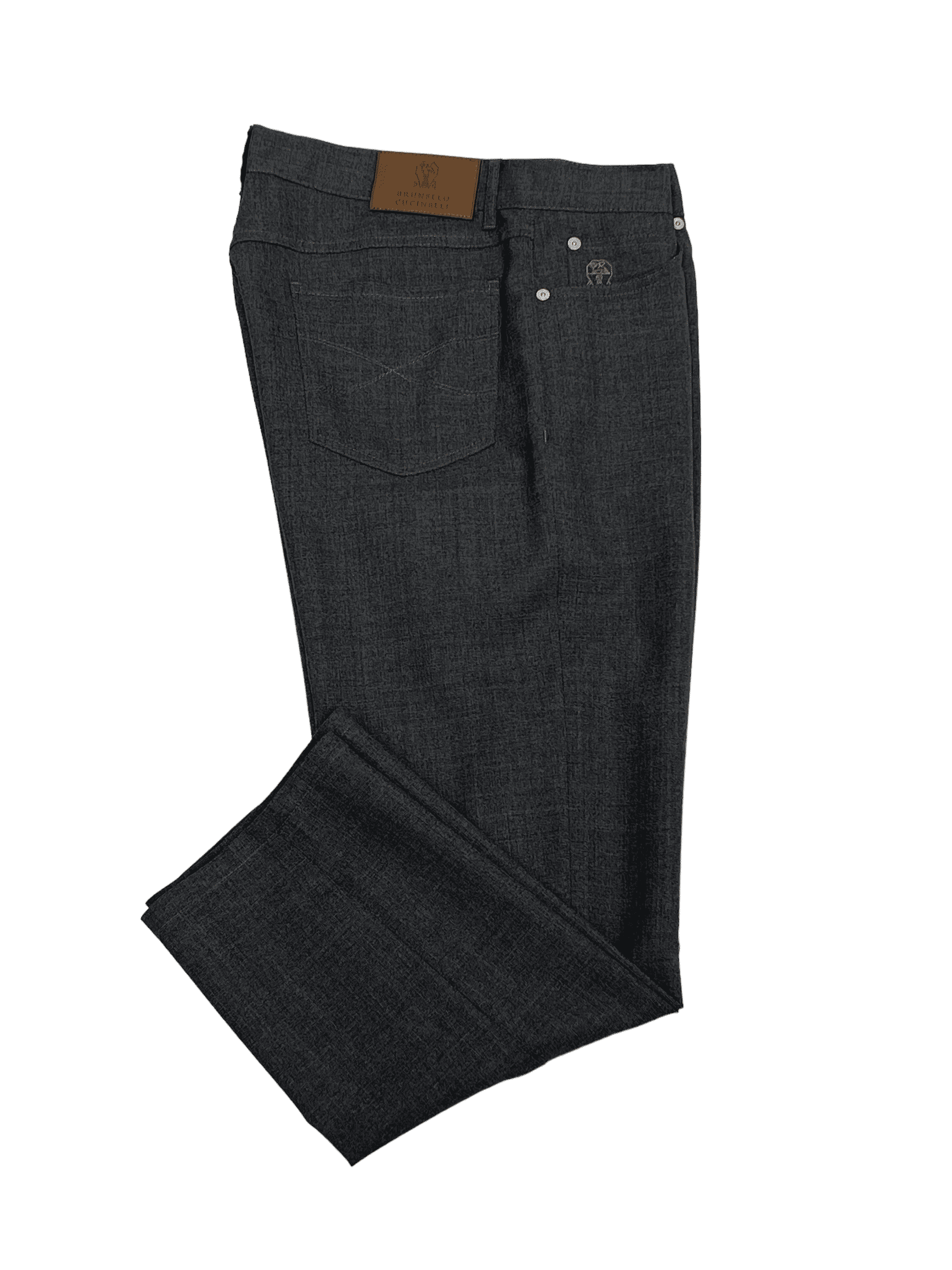 Brunello Cucinelli Grey Wool Casual Dress 32W 26.5L— Genuine Design Luxury Consignment Calgary, Alberta, Canada New and Pre-Owned Clothing, Shoes, Accessories.